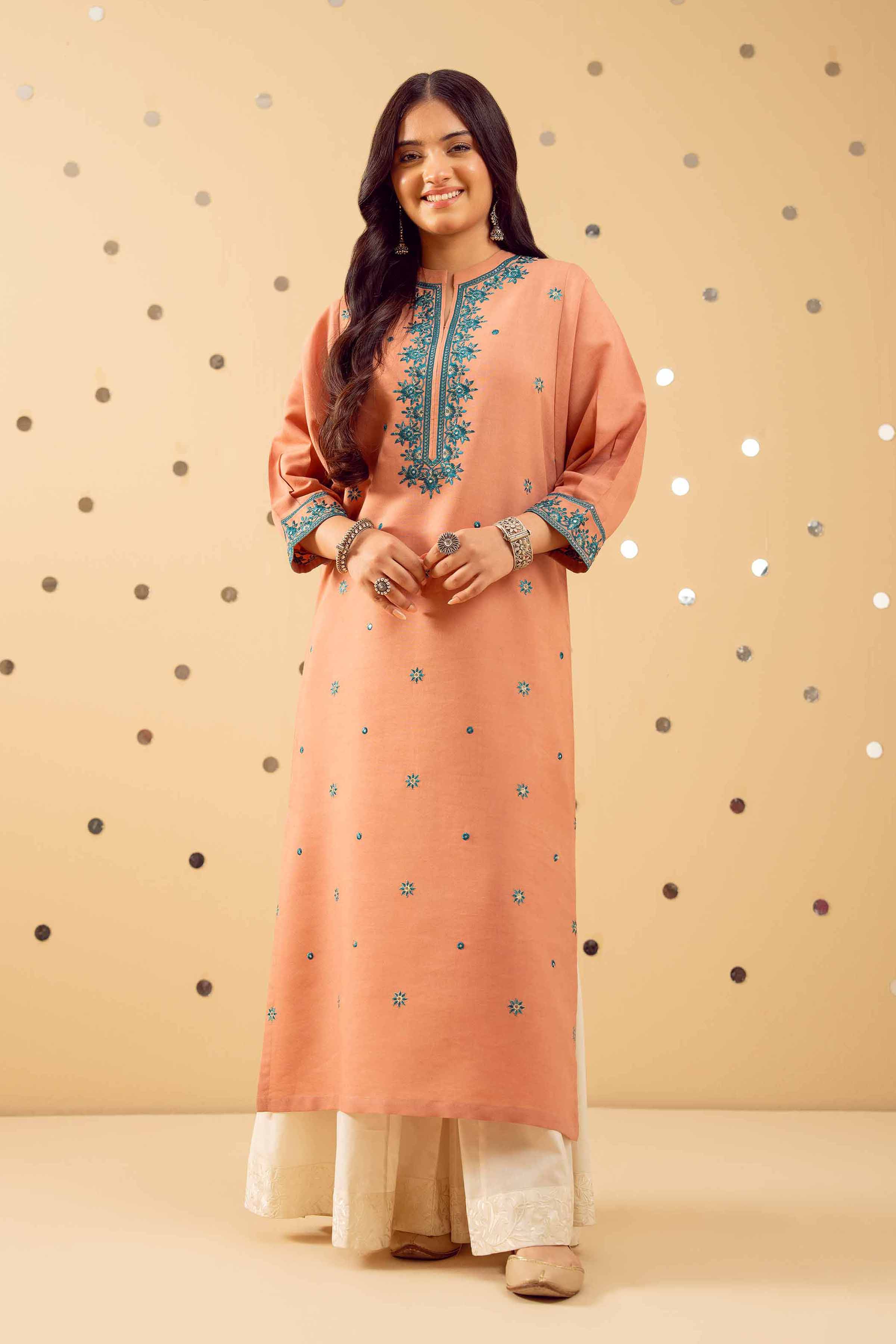 Embroidered Shirt - PE25-454 for Women - Pret Collection | Nishat | Shop Online