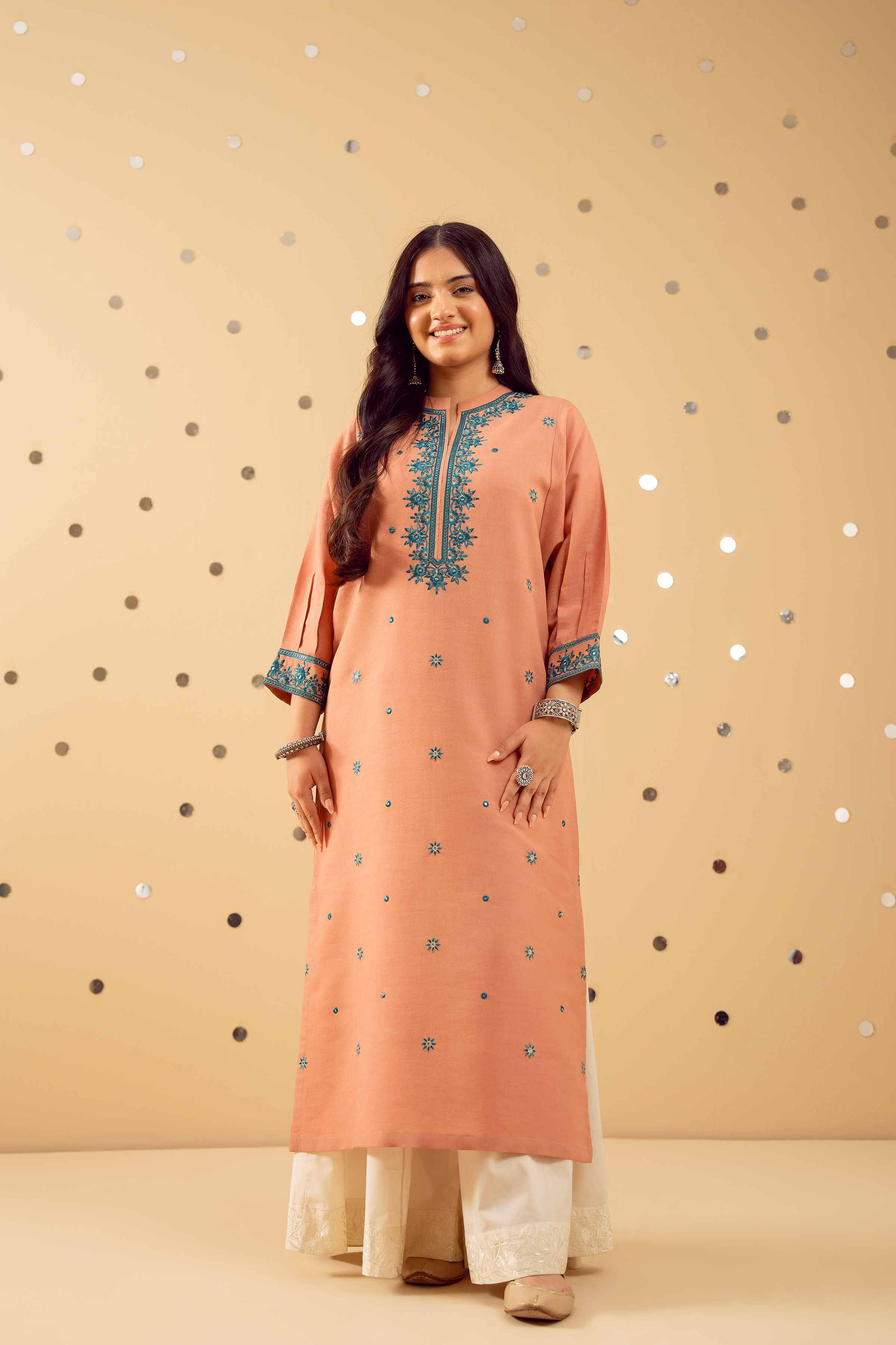 Embroidered Shirt - PE25-454 for Women - Pret Collection | Nishat | Shop Online