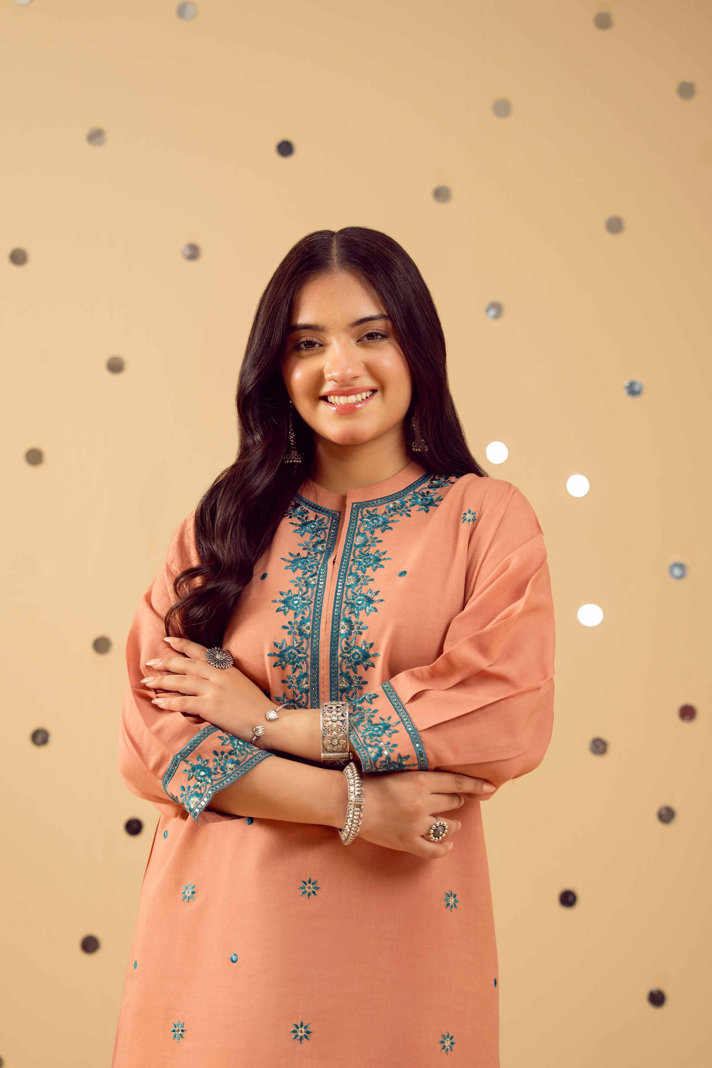 Embroidered Shirt - PE25-454 for Women - Pret Collection | Nishat | Shop Online