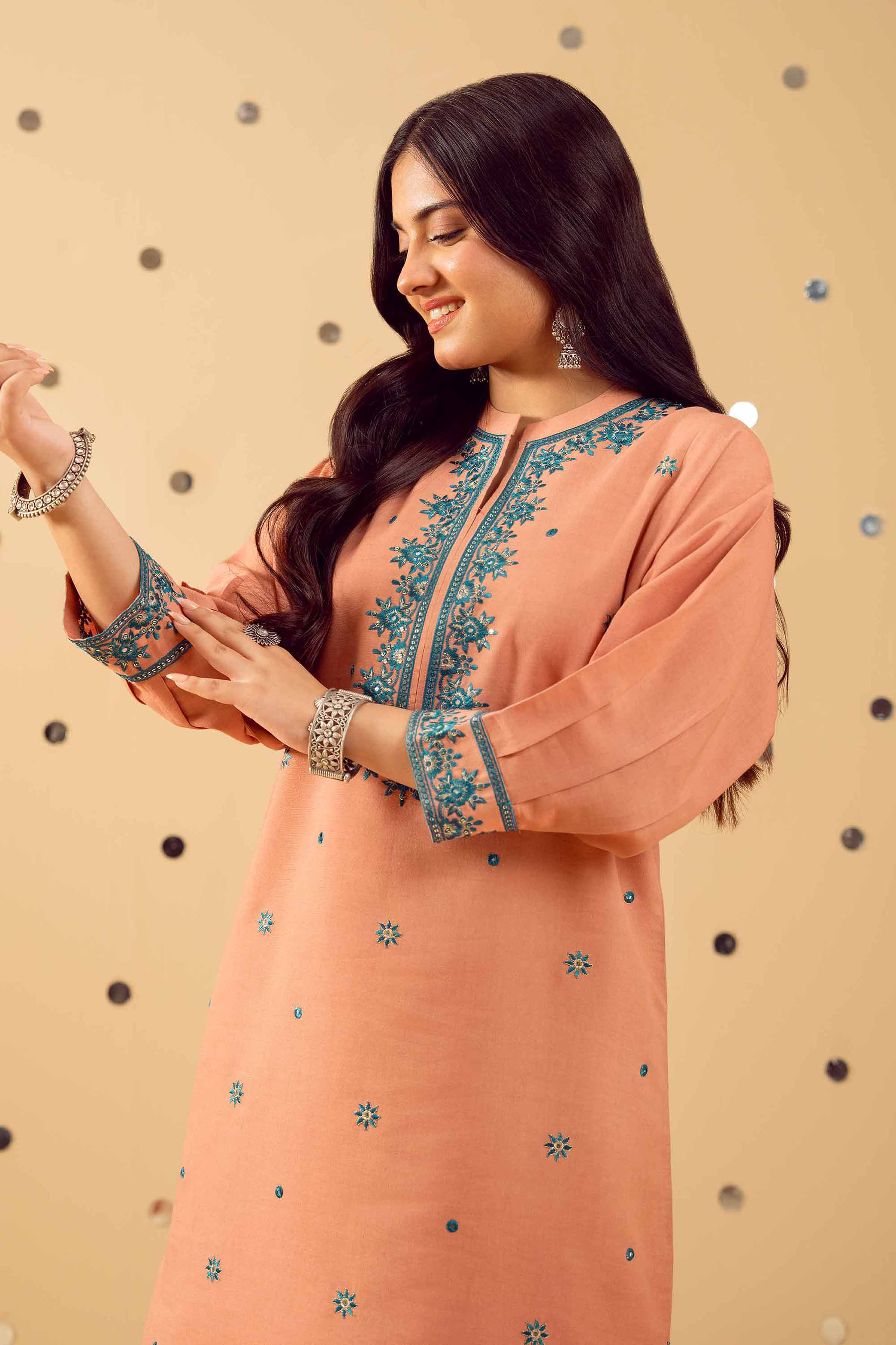 Embroidered Shirt - PE25-454 for Women - Pret Collection | Nishat | Shop Online