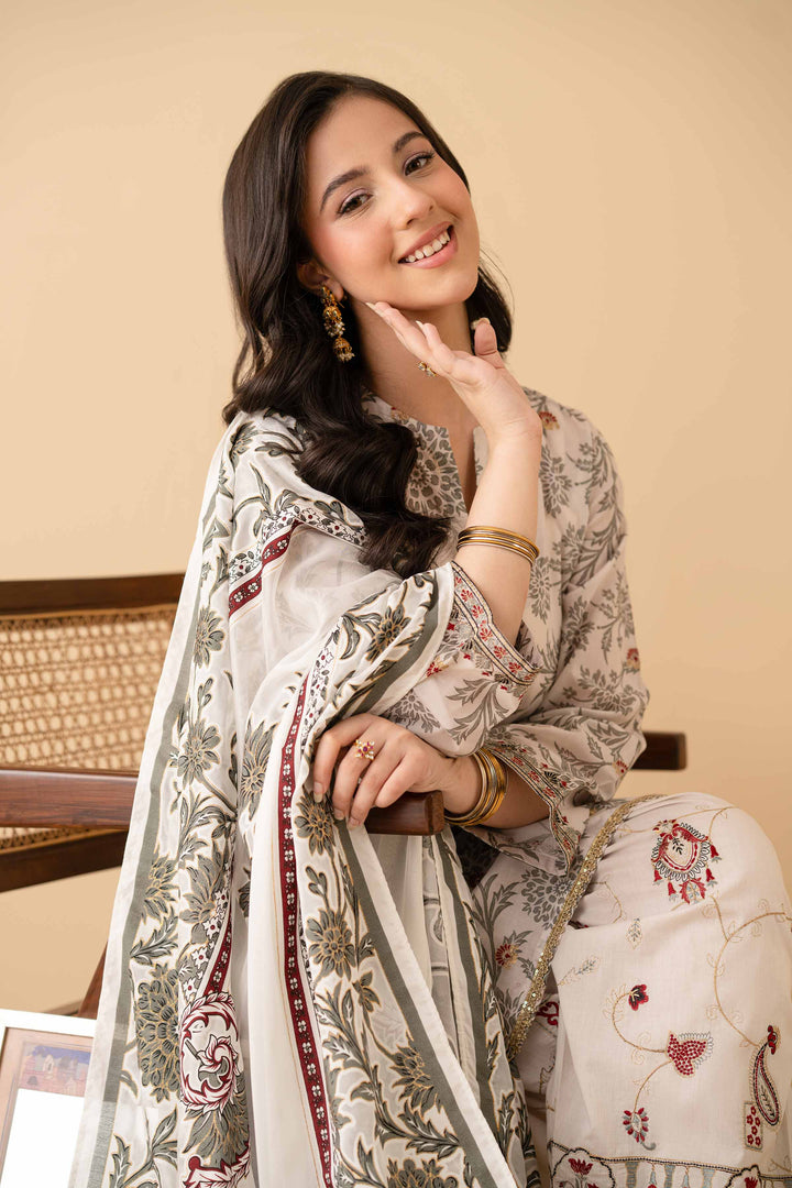 3 Piece - Printed Embroidered Suit - PE25-467 for Women - Pret Collection | Nishat | Shop Online