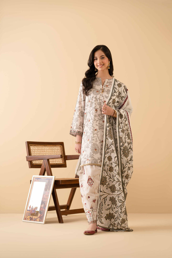 3 Piece - Printed Embroidered Suit - PE25-467 for Women - Pret Collection | Nishat | Shop Online