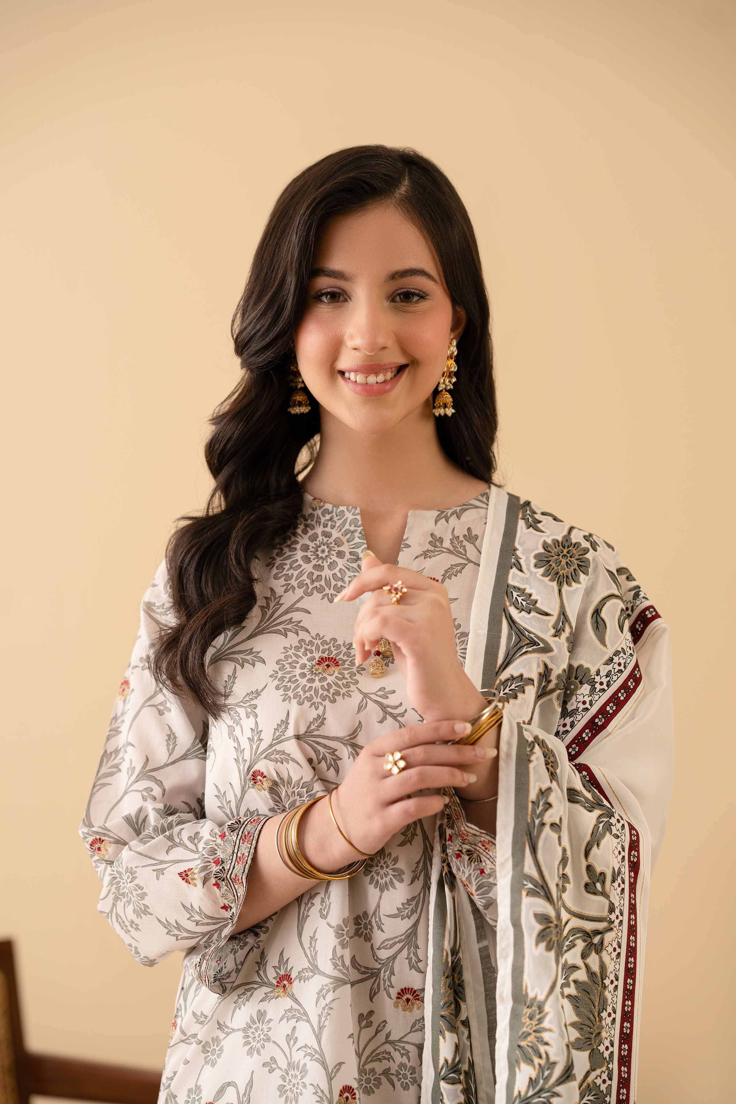 3 Piece - Printed Embroidered Suit - PE25-467 for Women - Pret Collection | Nishat | Shop Online