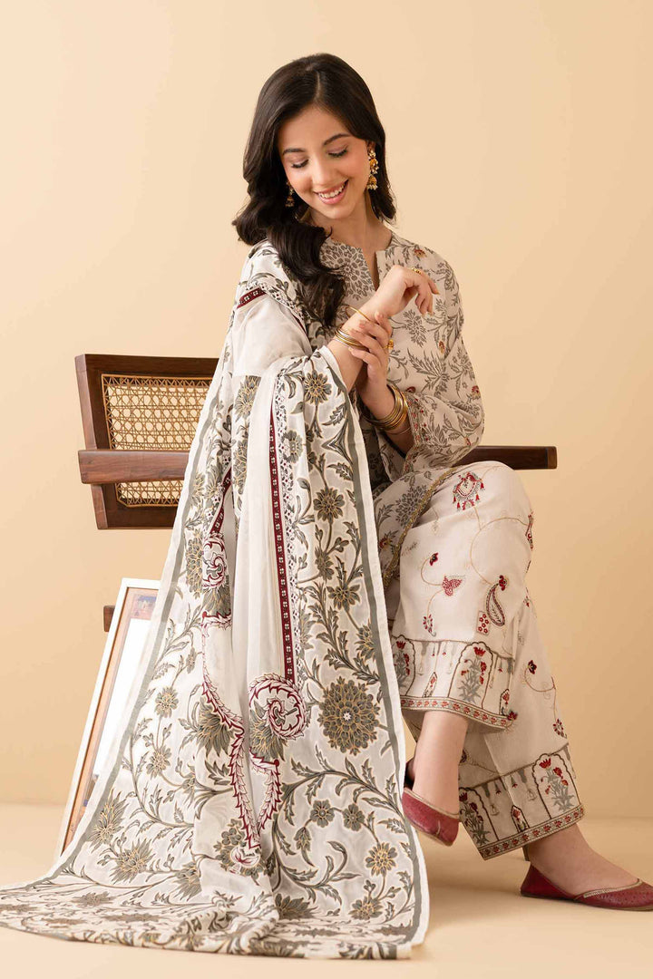 3 Piece - Printed Embroidered Suit - PE25-467 for Women - Pret Collection | Nishat | Shop Online