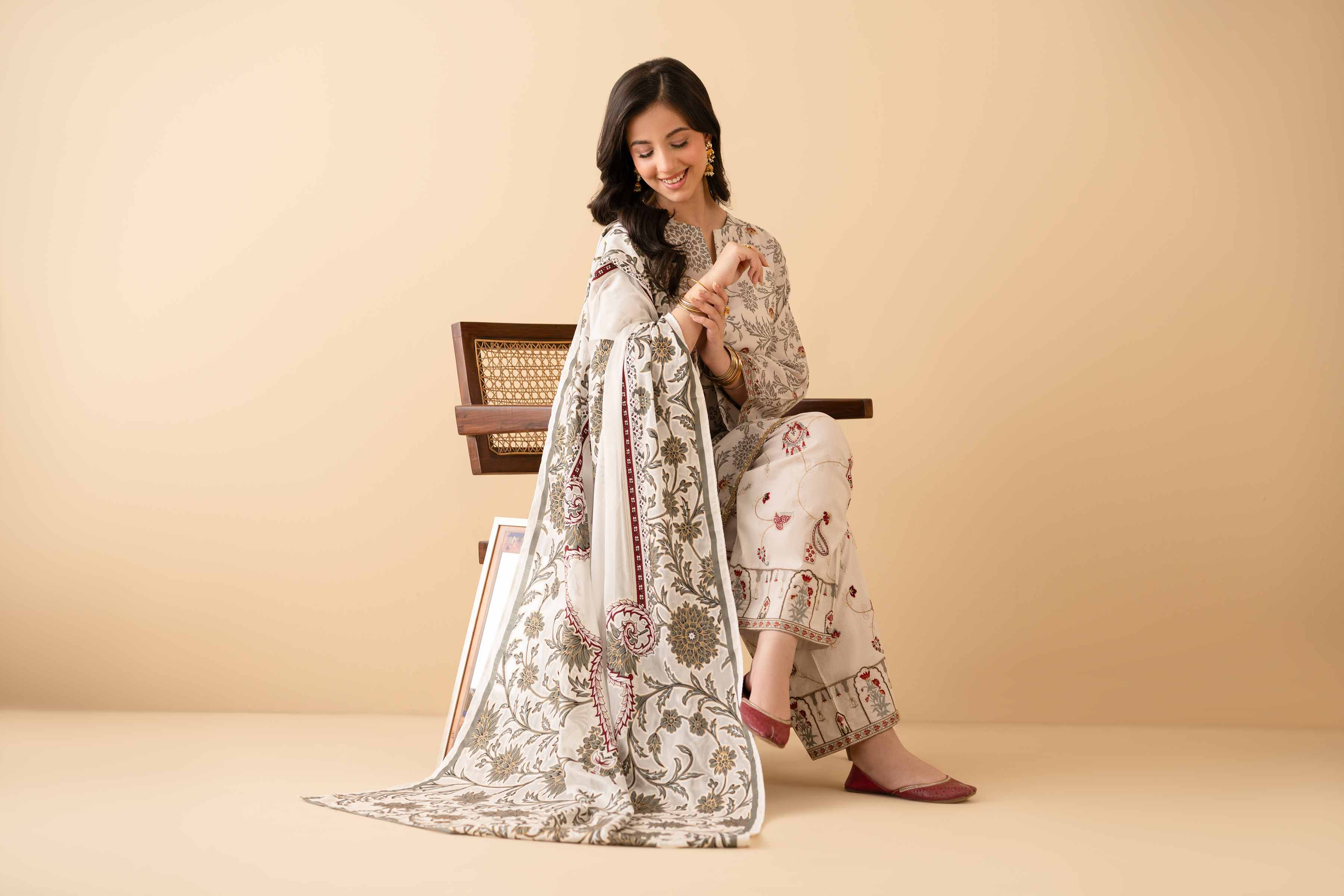 3 Piece - Printed Embroidered Suit - PE25-467 for Women - Pret Collection | Nishat | Shop Online