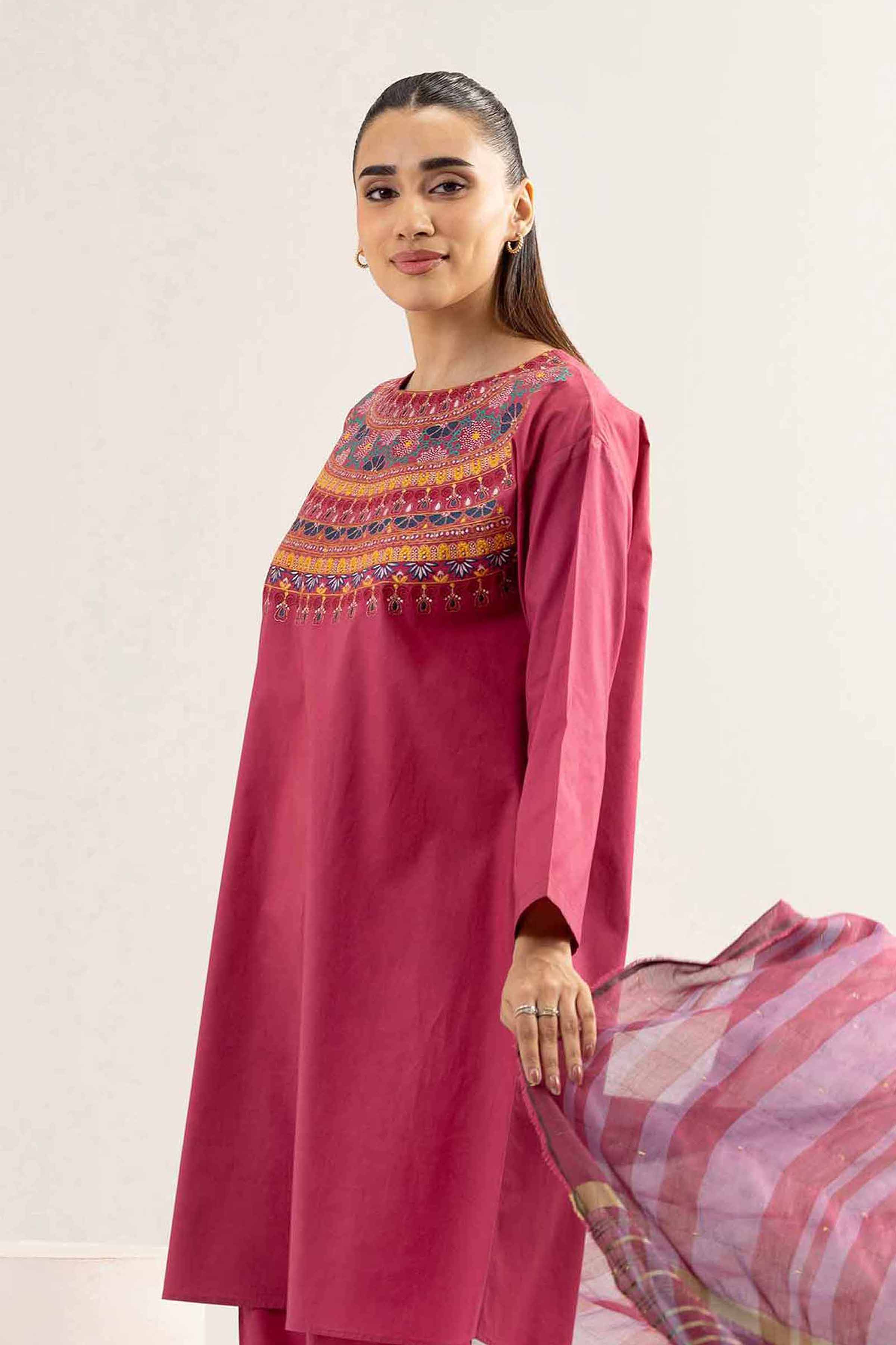 3 Piece - Embroidered Suit - PE25-470 for Women - Pret Collection | Nishat | Shop Online