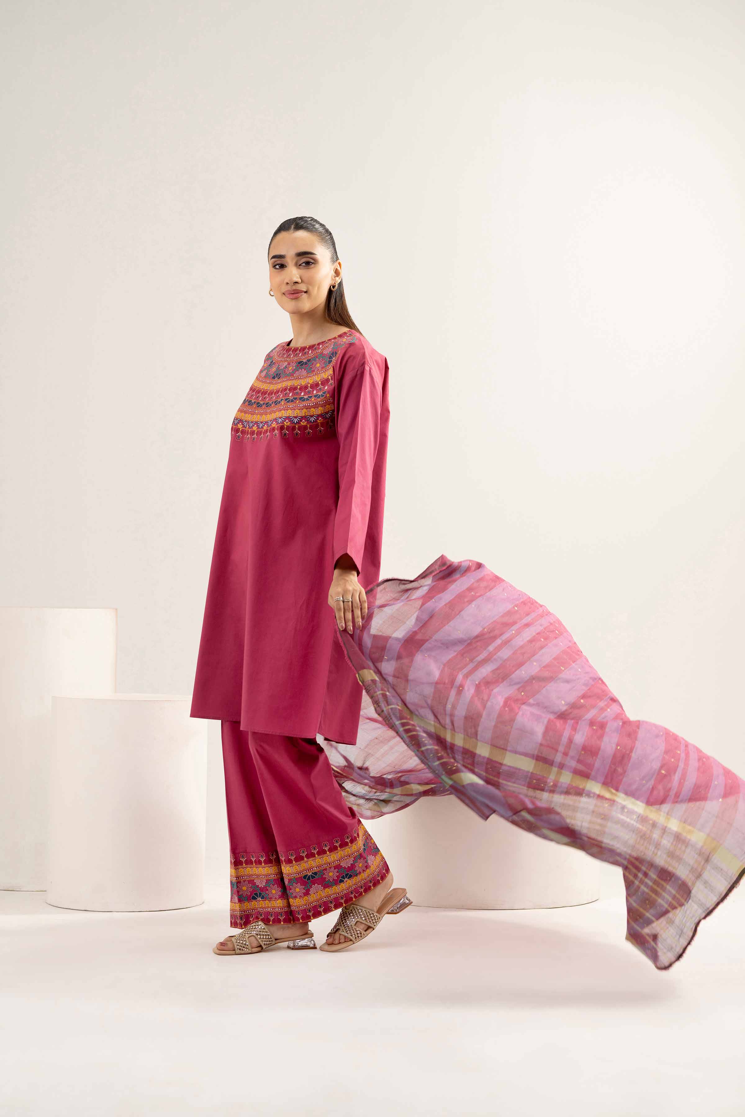 3 Piece - Embroidered Suit - PE25-470 for Women - Pret Collection | Nishat | Shop Online