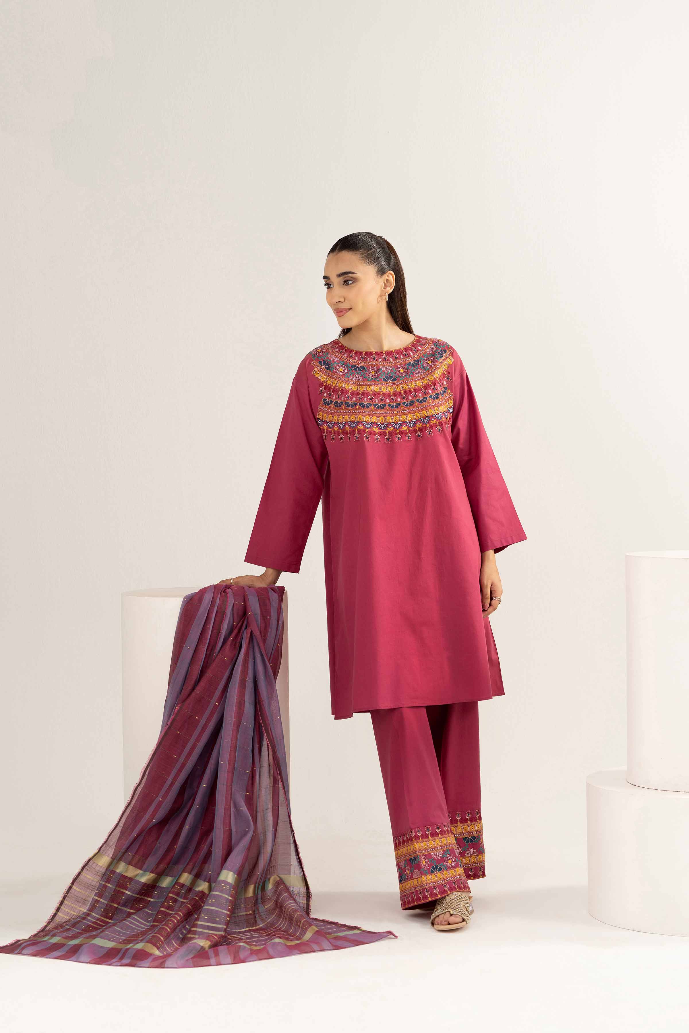 3 Piece - Embroidered Suit - PE25-470