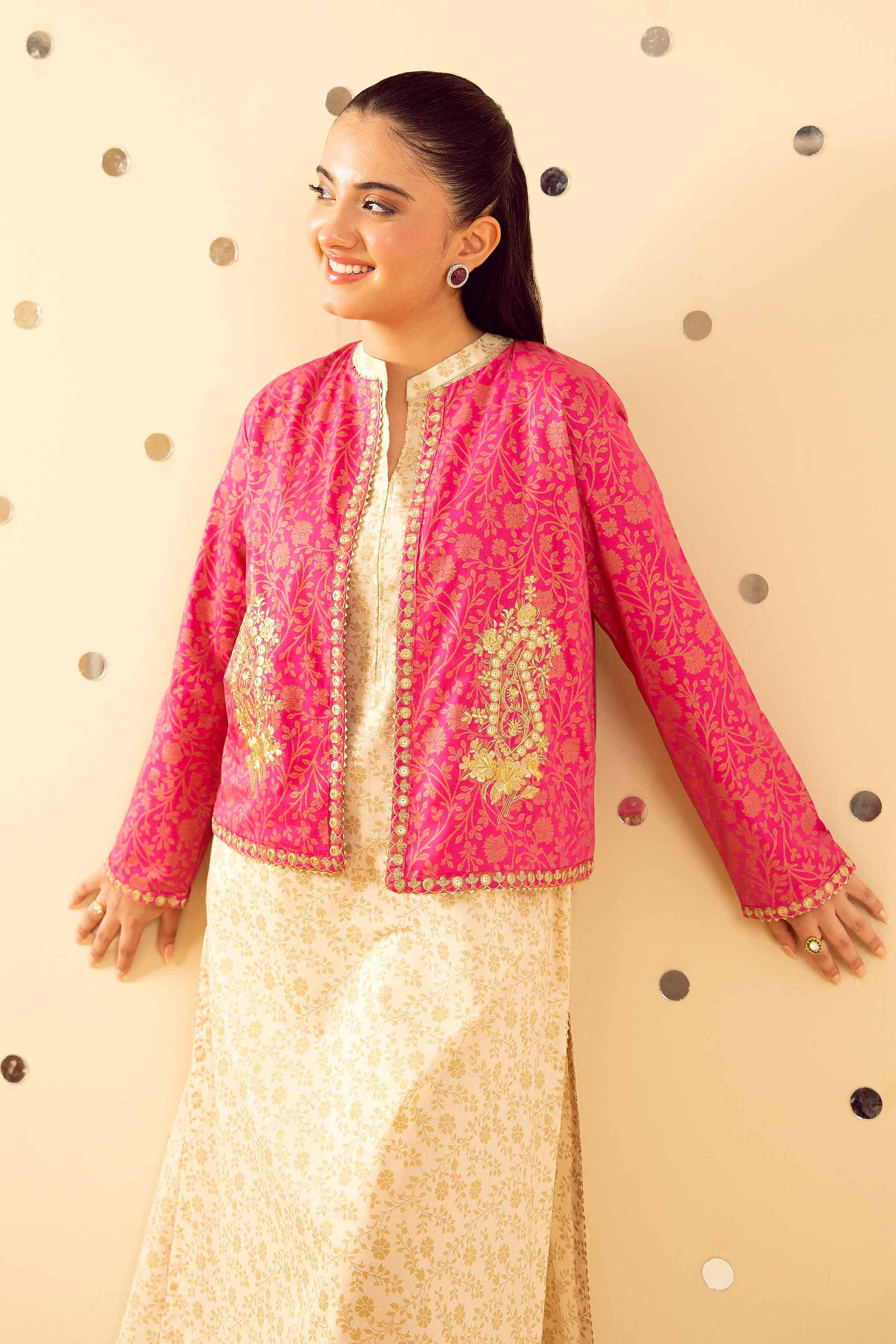 2 Piece - Printed Embroidered Suit - PE25-476