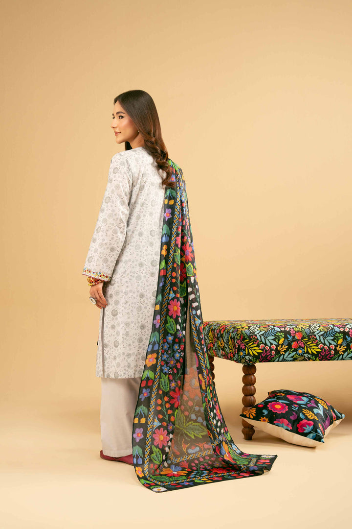 3 Piece - Printed Embroidered Suit - PE25-485 for Women - Pret Collection | Nishat | Shop Online