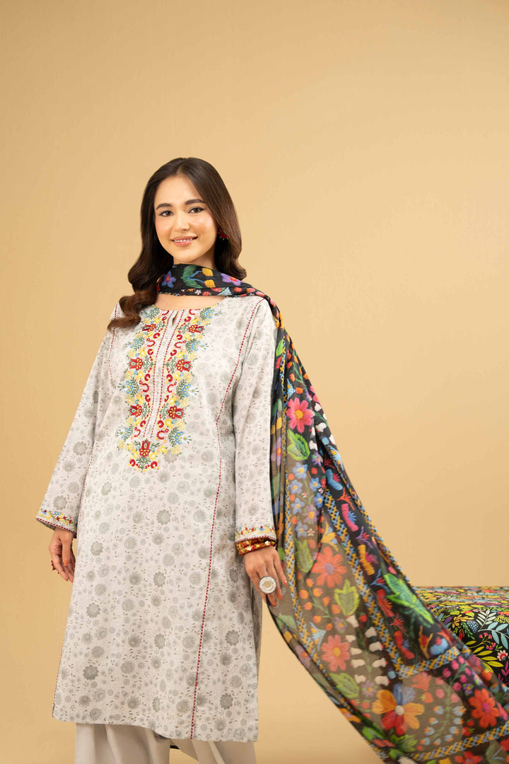 3 Piece - Printed Embroidered Suit - PE25-485 for Women - Pret Collection | Nishat | Shop Online