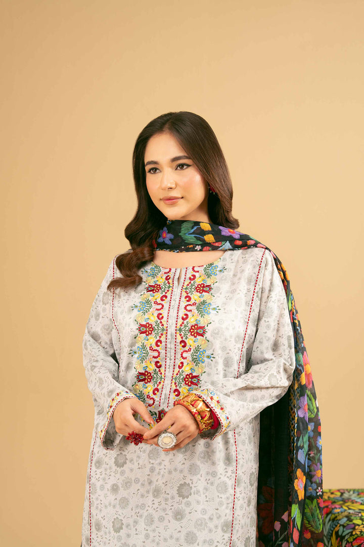 3 Piece - Printed Embroidered Suit - PE25-485 for Women - Pret Collection | Nishat | Shop Online