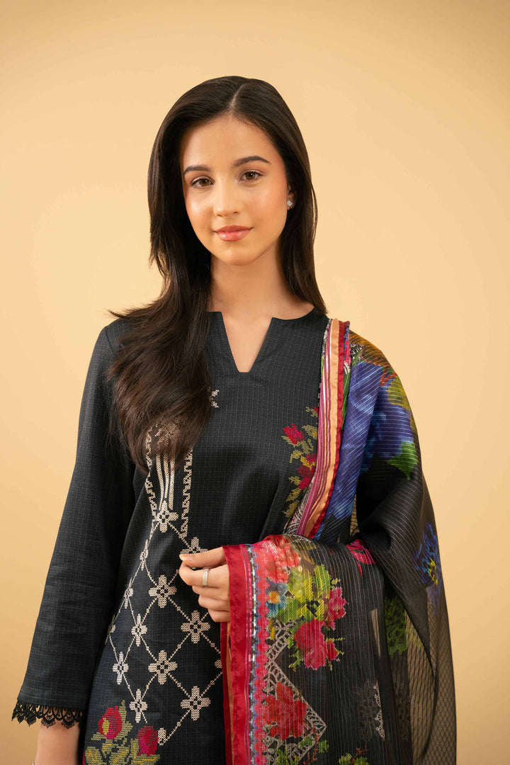 3 Piece - Printed Embroidered Suit - PE25-493 for Women - Pret Collection | Nishat | Shop Online