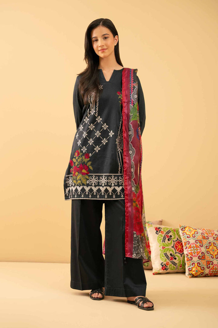 3 Piece - Printed Embroidered Suit - PE25-493 for Women - Pret Collection | Nishat | Shop Online