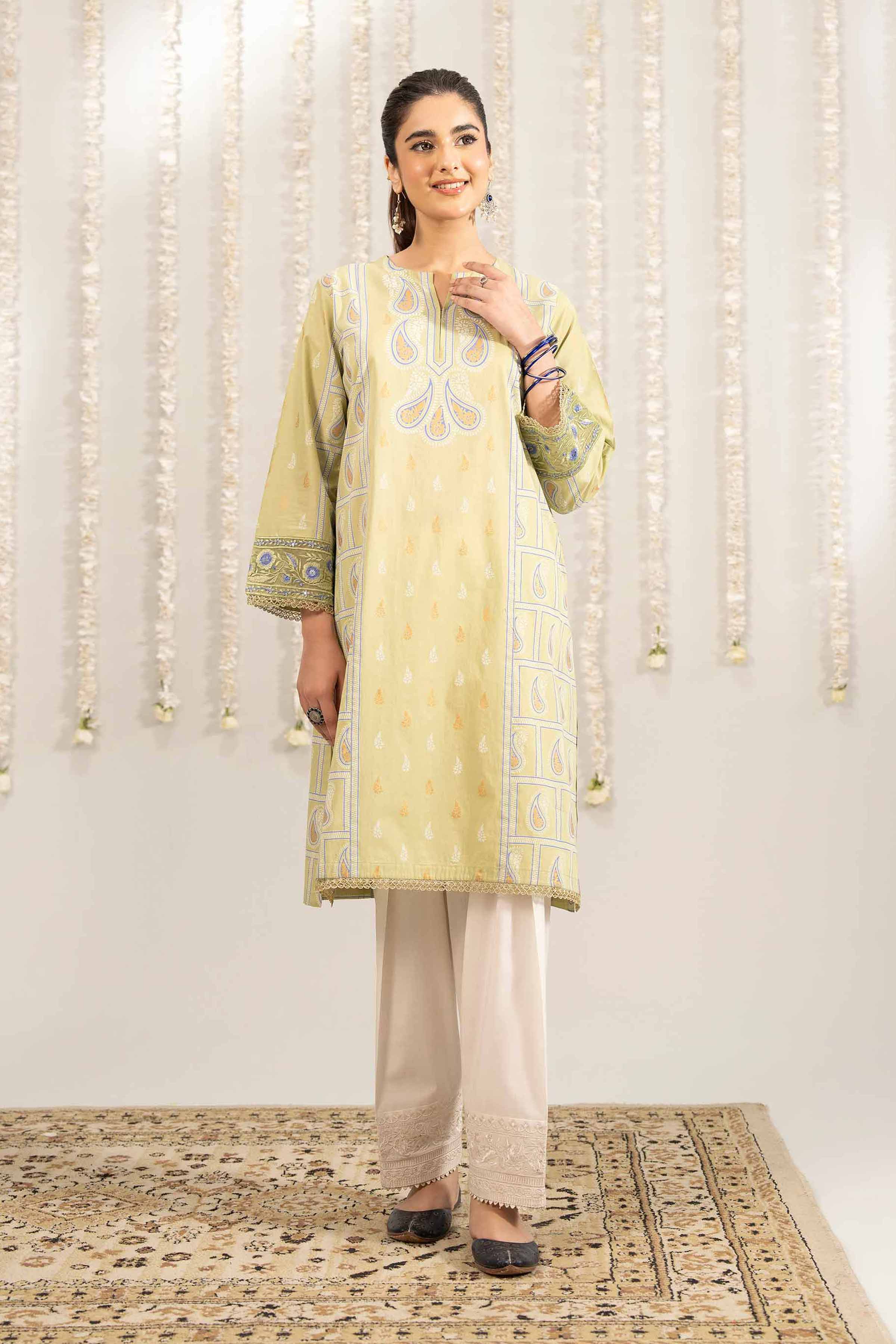 Printed Embroidered Shirt - PE25-495 for Women - Pret Collection | Nishat | Shop Online