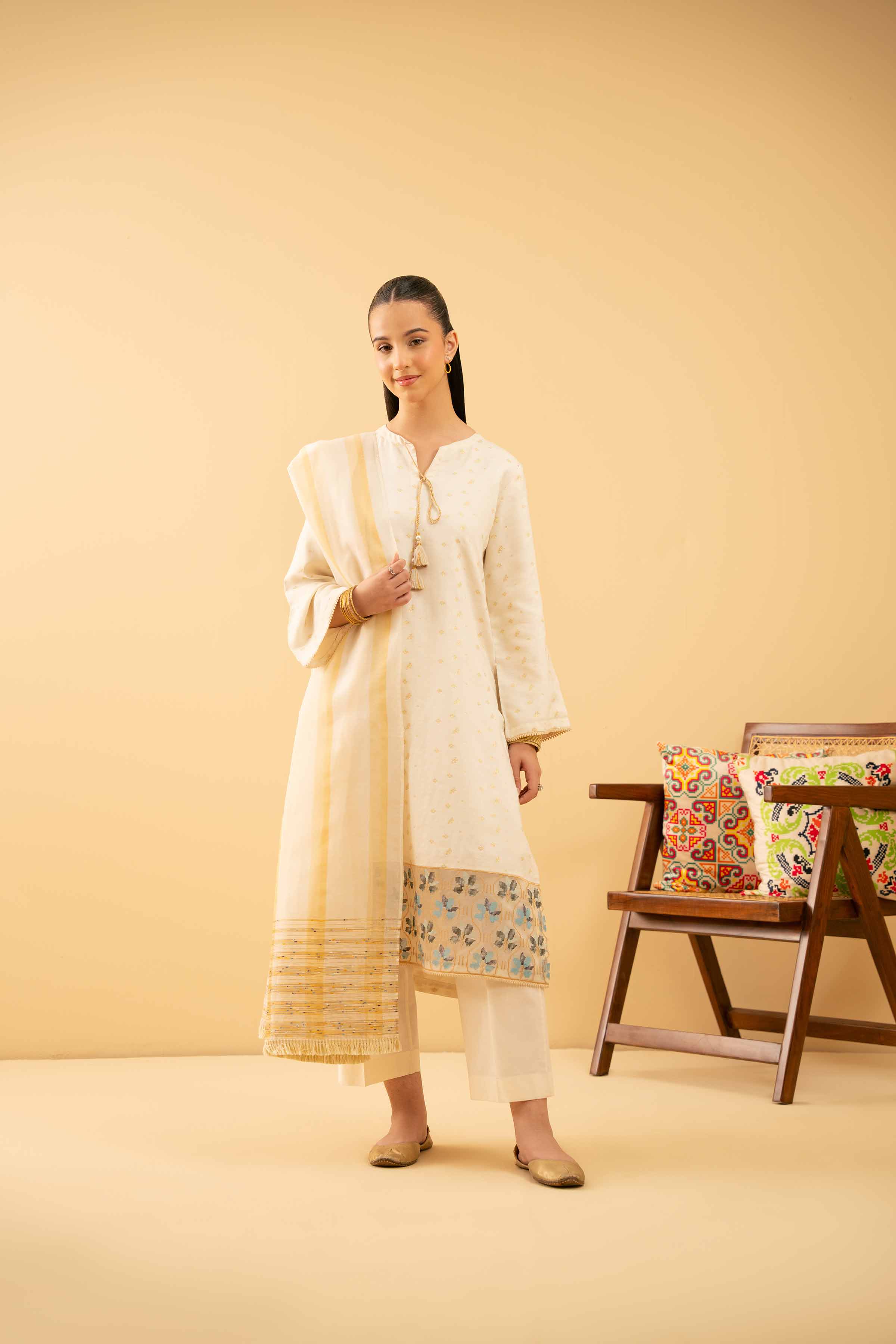 3 Piece - Embroidered Suit - PE25-496 for Women - Pret Collection | Nishat | Shop Online