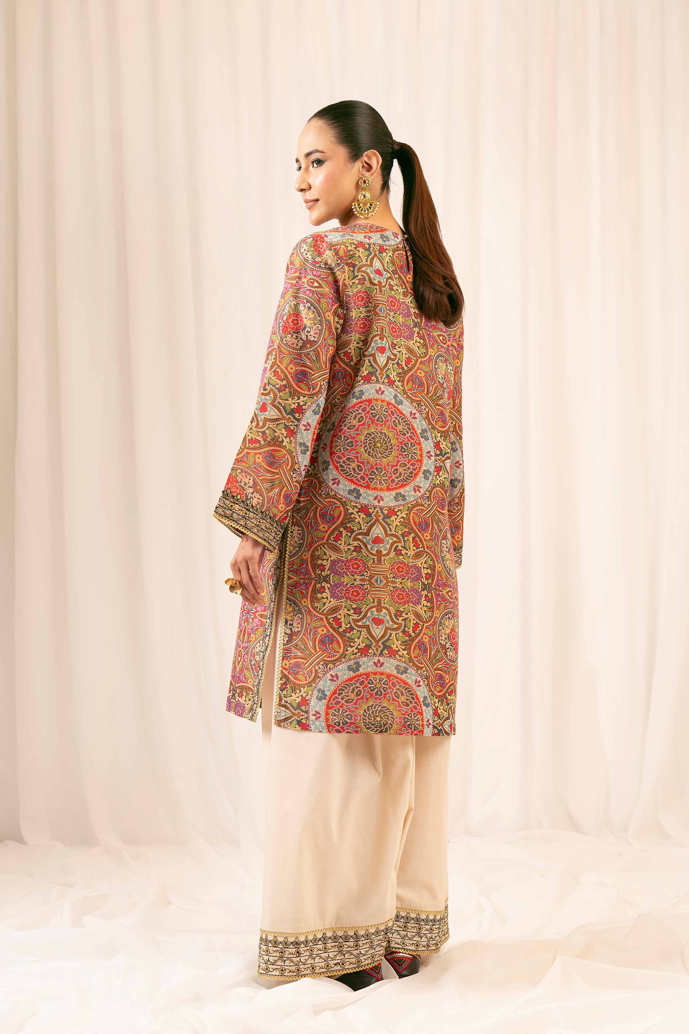 2 Piece - Printed Embroidered Suit - PFE25-05