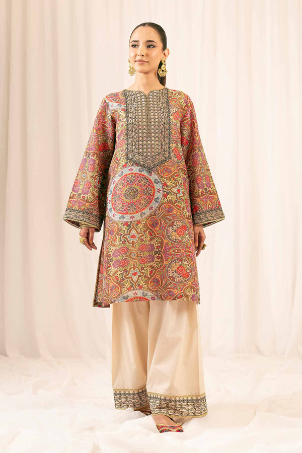 2 Piece - Printed Embroidered Suit - PFE25-05