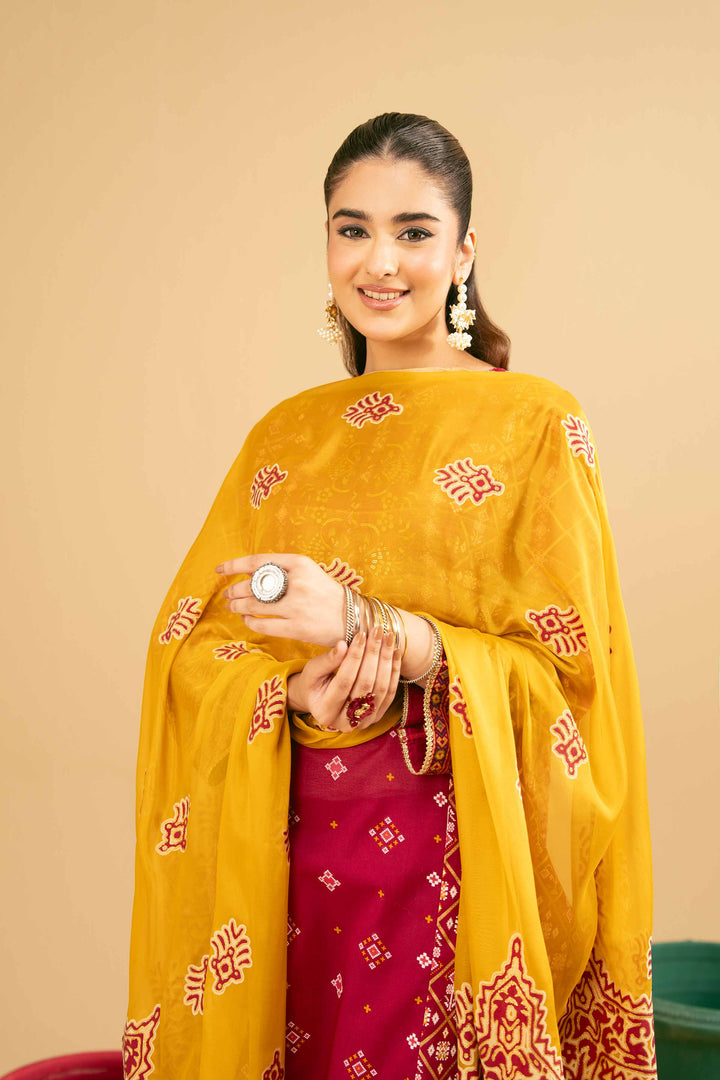 3 Piece - Printed Embroidered Suit - PE25-504 for Women - Pret Collection | Nishat | Shop Online