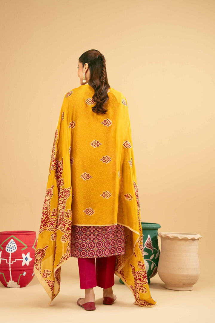 3 Piece - Printed Embroidered Suit - PE25-504 for Women - Pret Collection | Nishat | Shop Online