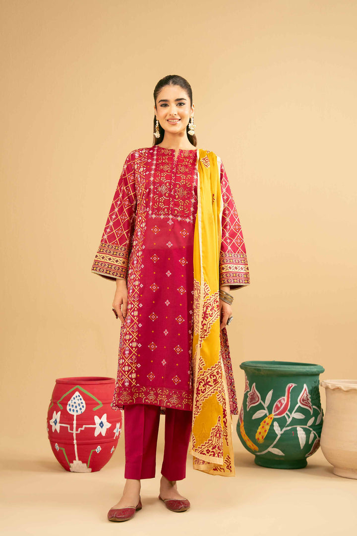 3 Piece - Printed Embroidered Suit - PE25-504 for Women - Pret Collection | Nishat | Shop Online