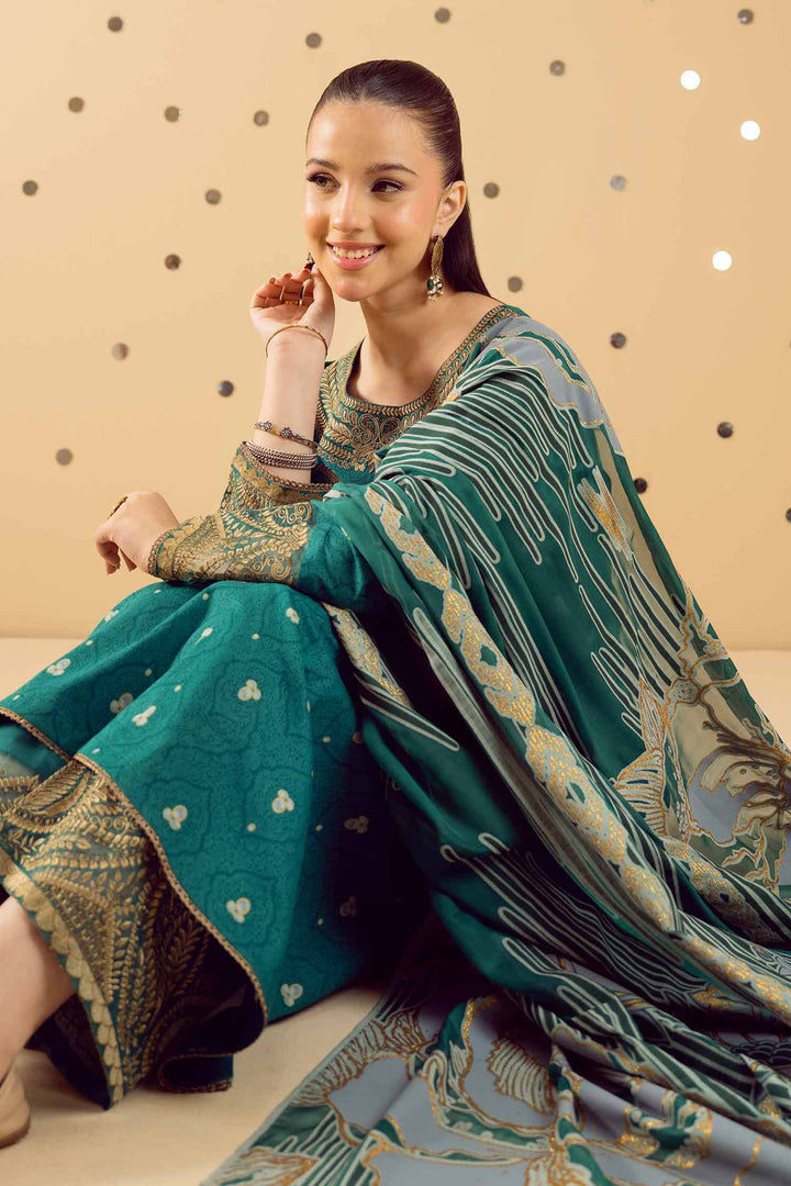 3 Piece - Printed Embroidered Suit - PE25-508 for Women - Pret Collection | Nishat | Shop Online