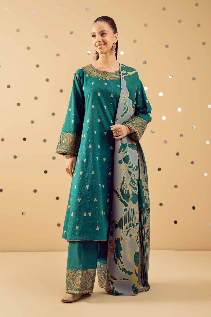 3 Piece - Printed Embroidered Suit - PE25-508 for Women - Pret Collection | Nishat | Shop Online
