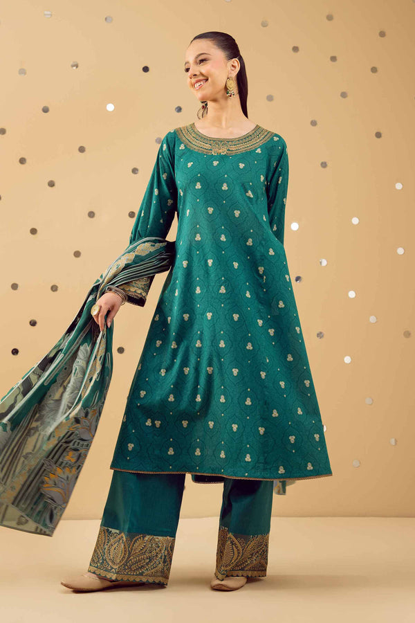 3 Piece - Printed Embroidered Suit - PE25-508 for Women - Pret Collection | Nishat | Shop Online
