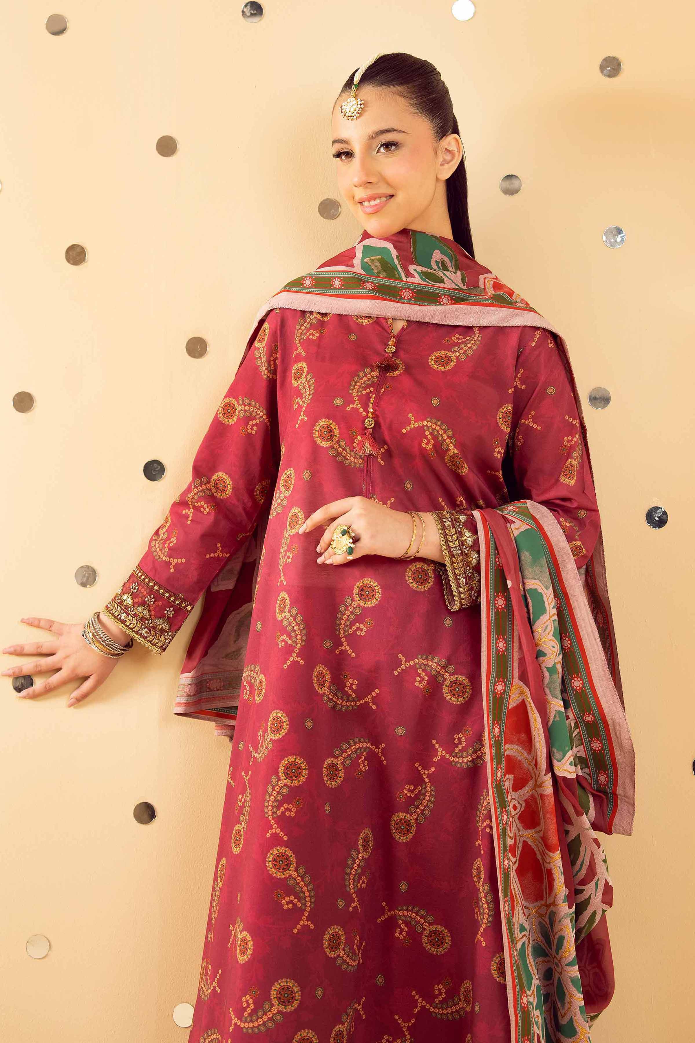 3 Piece - Printed Embroidered Suit - PE25-520 for Women - Pret Collection | Nishat | Shop Online