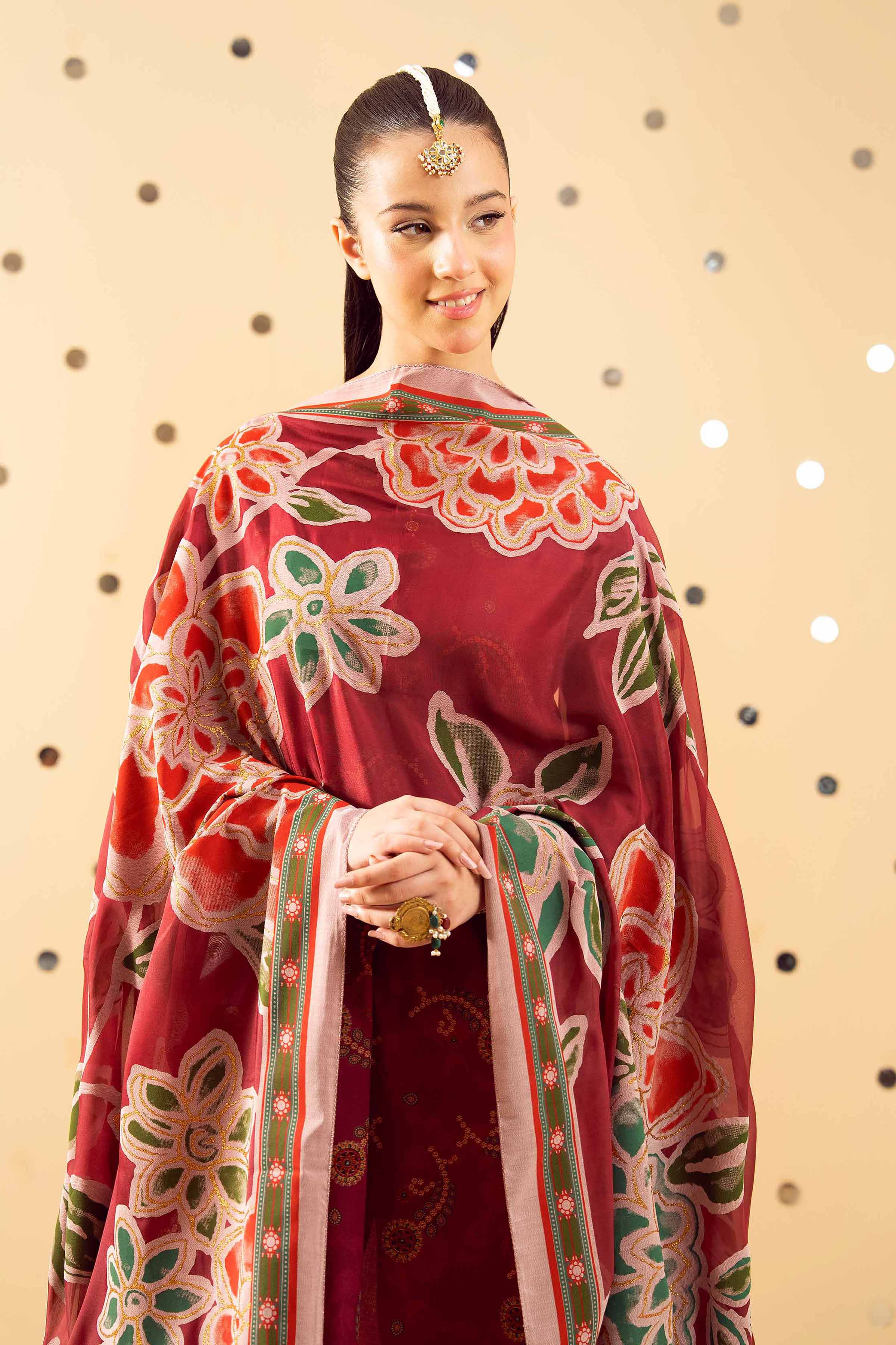 3 Piece - Printed Embroidered Suit - PE25-520 for Women - Pret Collection | Nishat | Shop Online