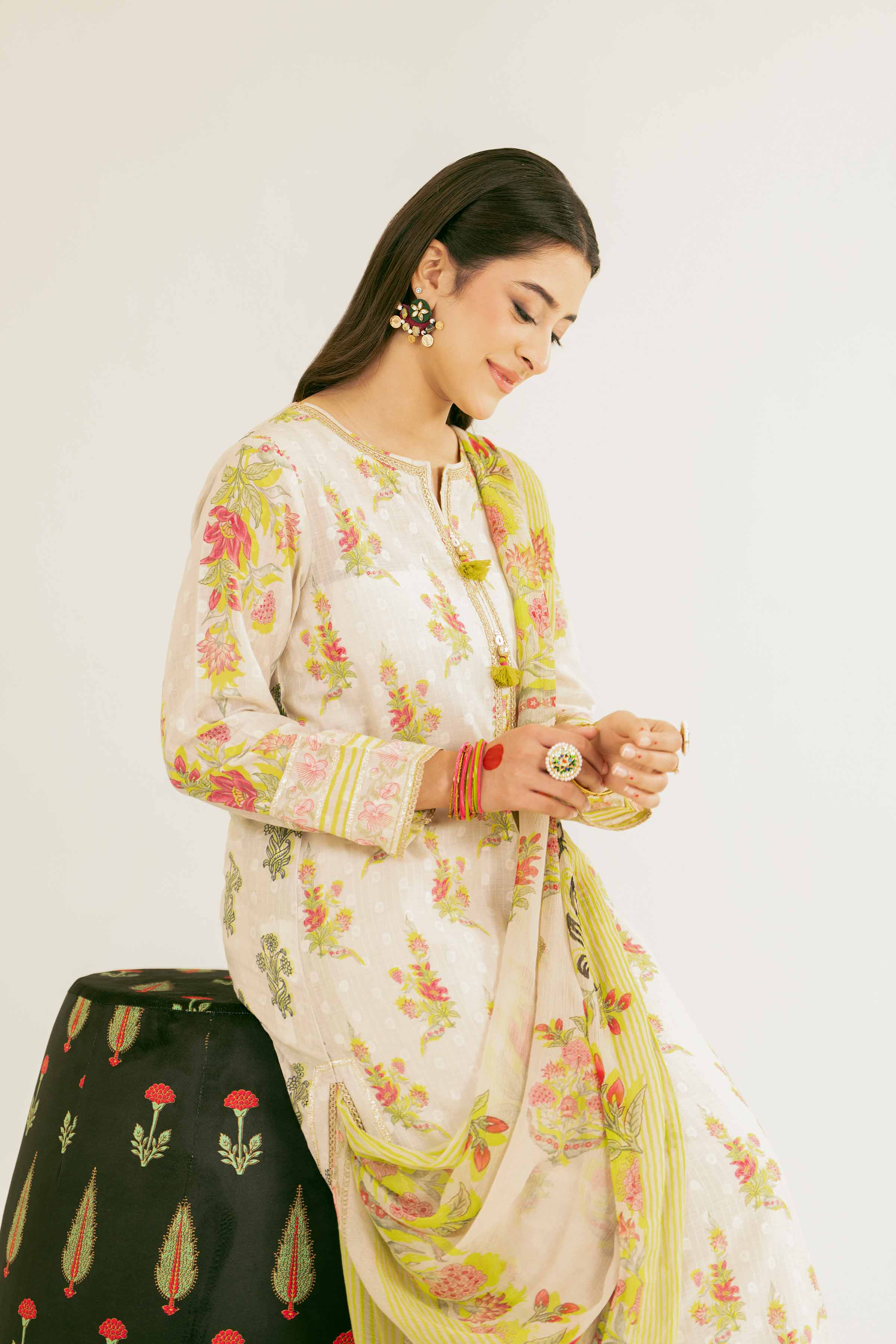 3 Piece - Printed Suit - PE25-86