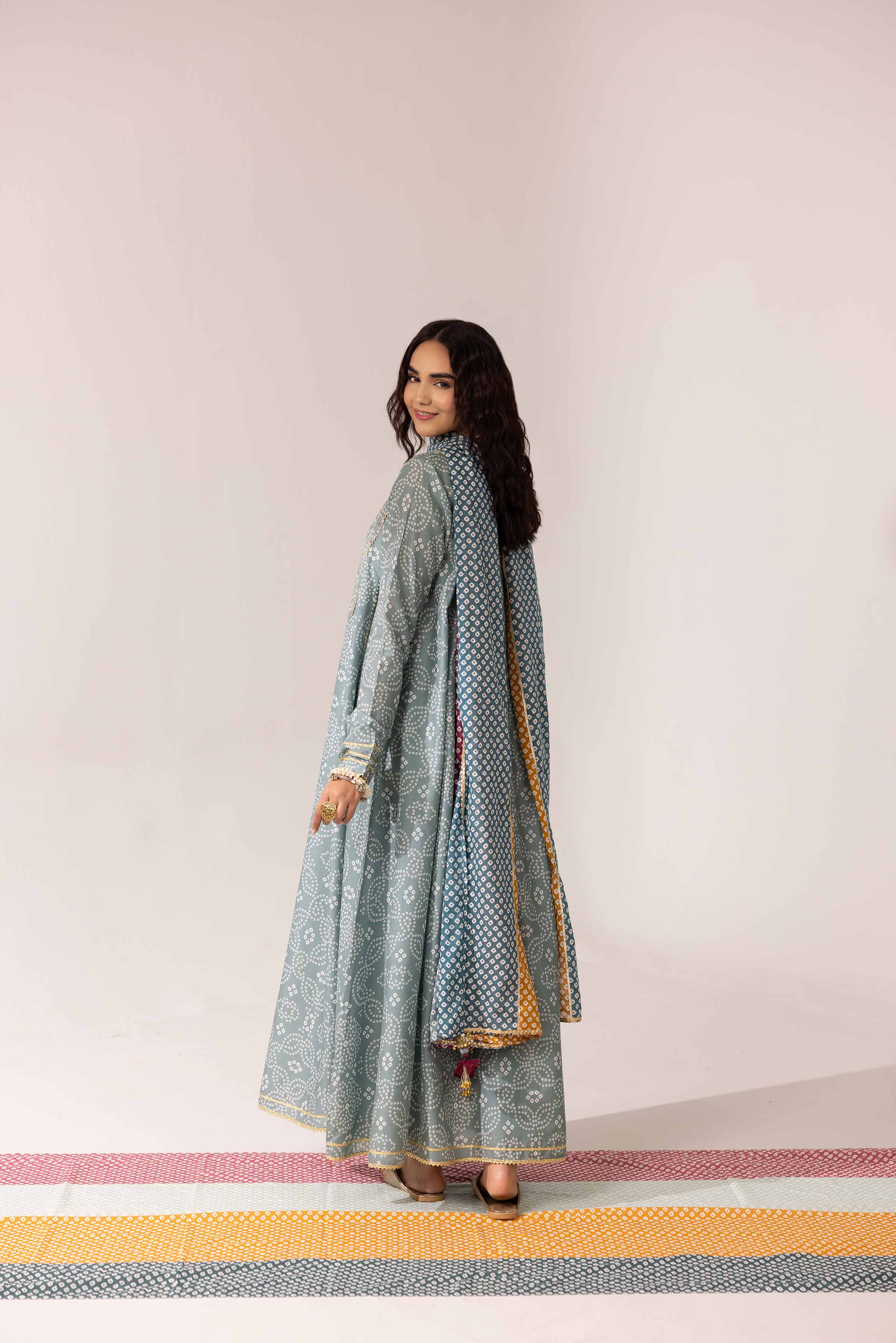 3 Piece - Printed Embroidered Suit - PE25-92