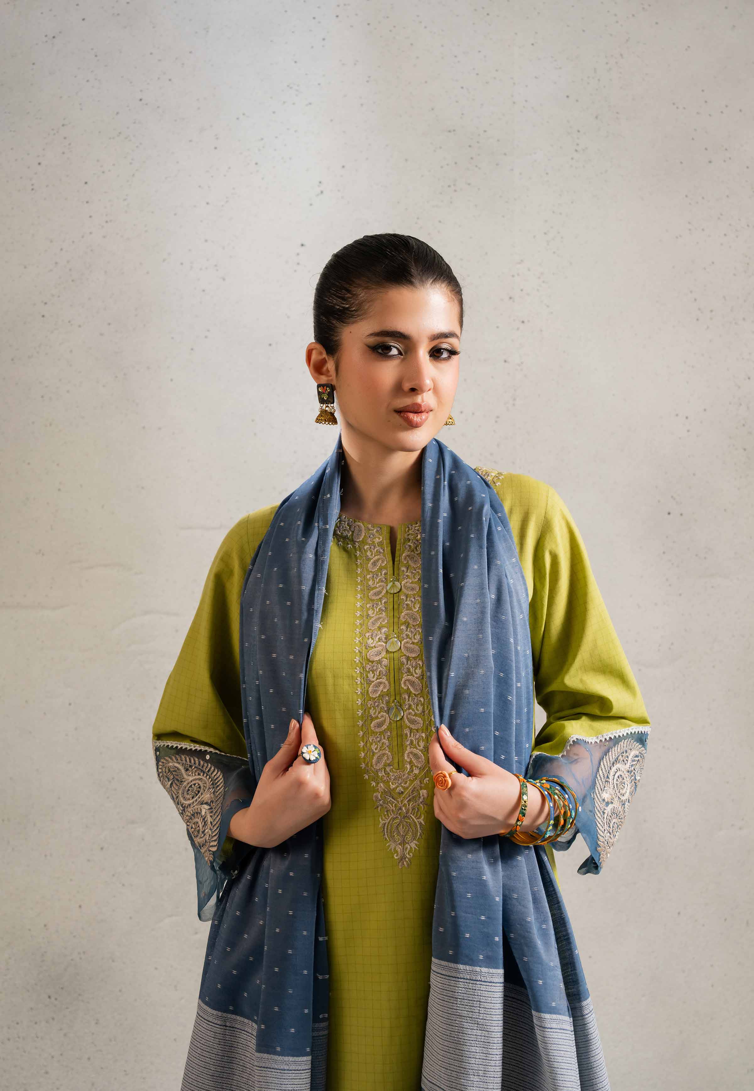 2 Piece - Embroidered Suit - PE25-98