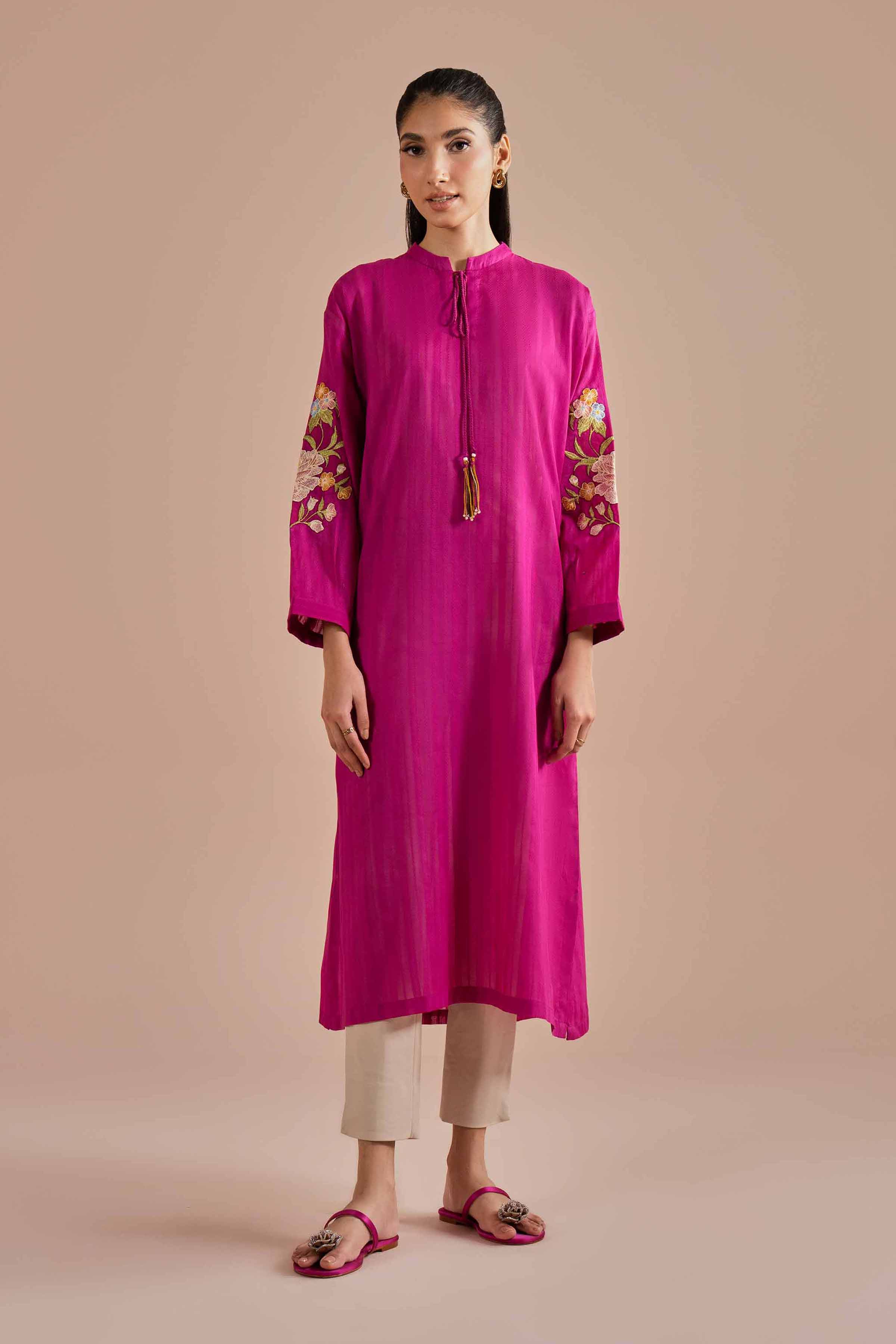 Embroidered Shirt - PE26-09 for Women - Pret Collection | Nishat | Shop Online