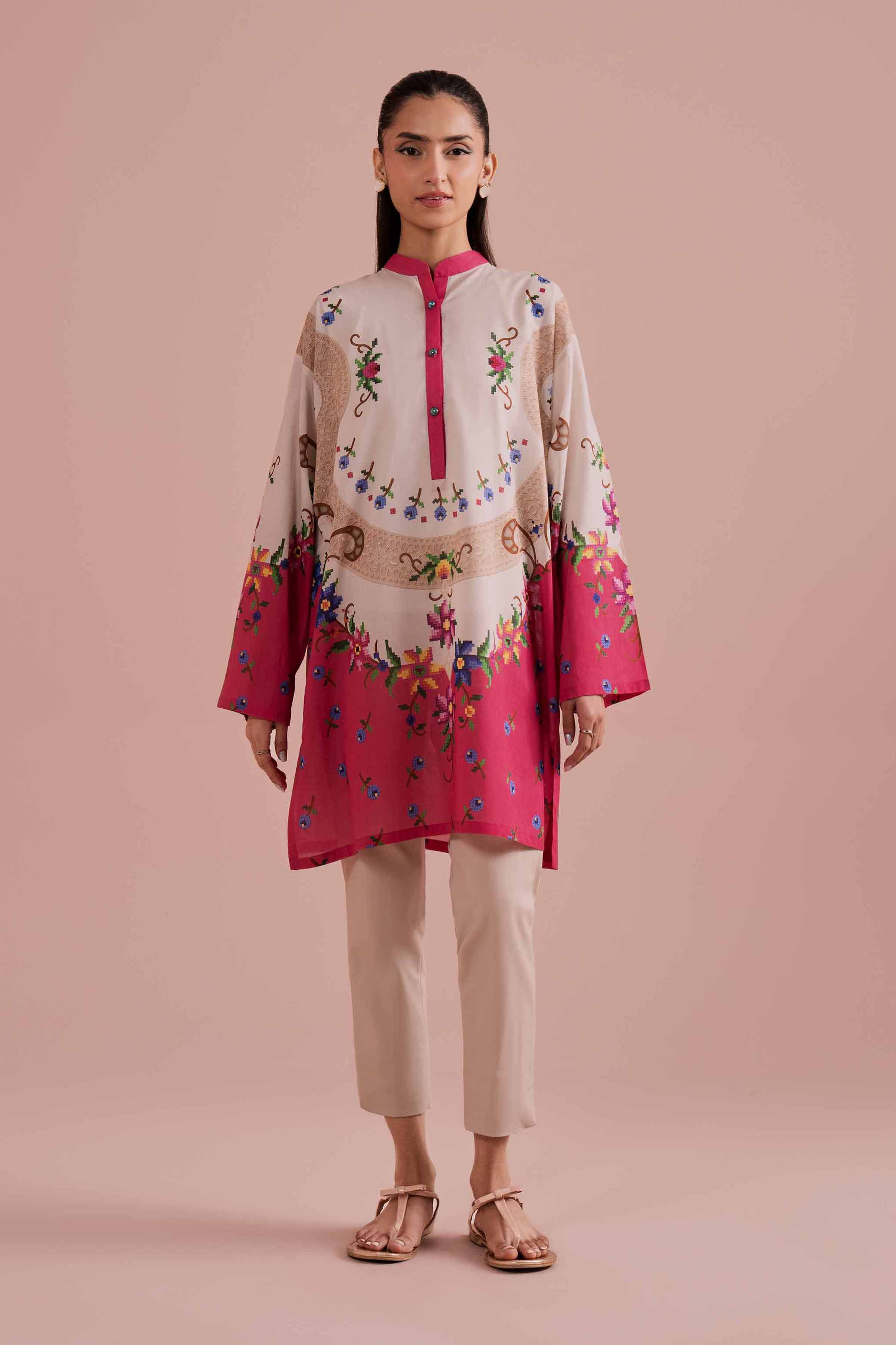 Printed Tunic - PE26-112 for Women - Pret Collection | Nishat | Shop Online