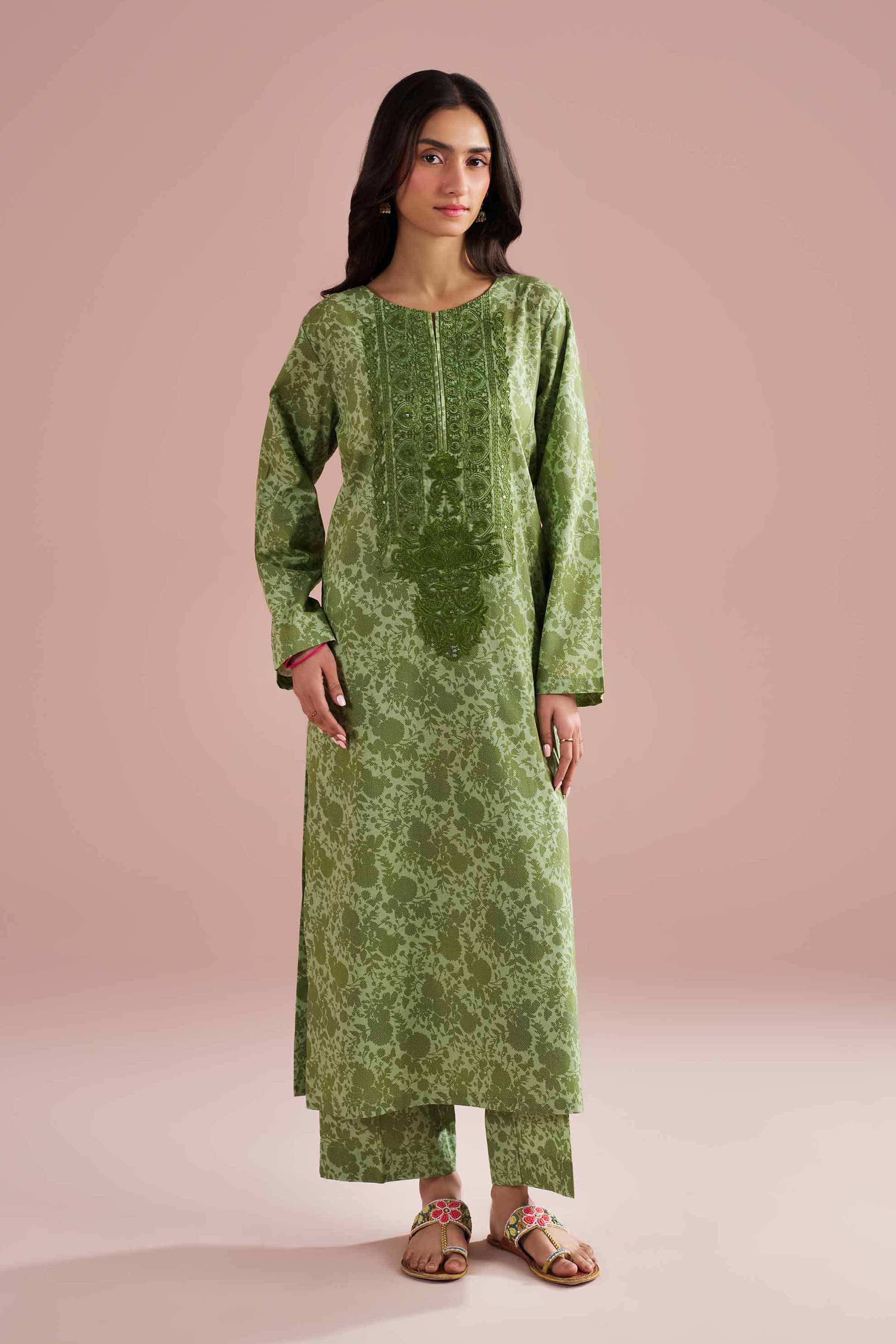 2 Piece - Printed Embroidered Suit - PE26-205 for Women - Pret Collection | Nishat | Shop Online