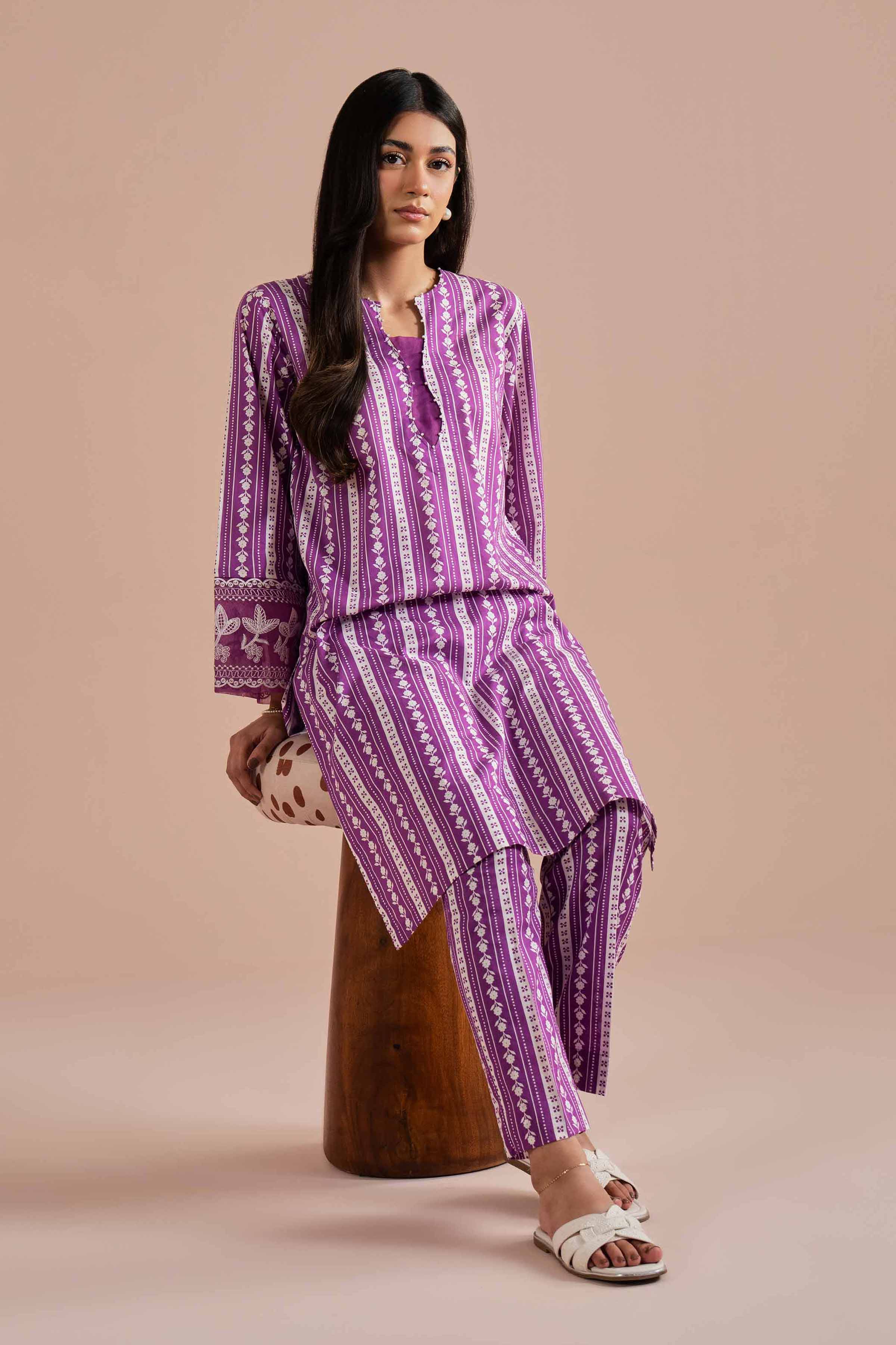 2 Piece - Printed Embroidered Suit - PE26-209 for Women - Pret Collection | Nishat | Shop Online