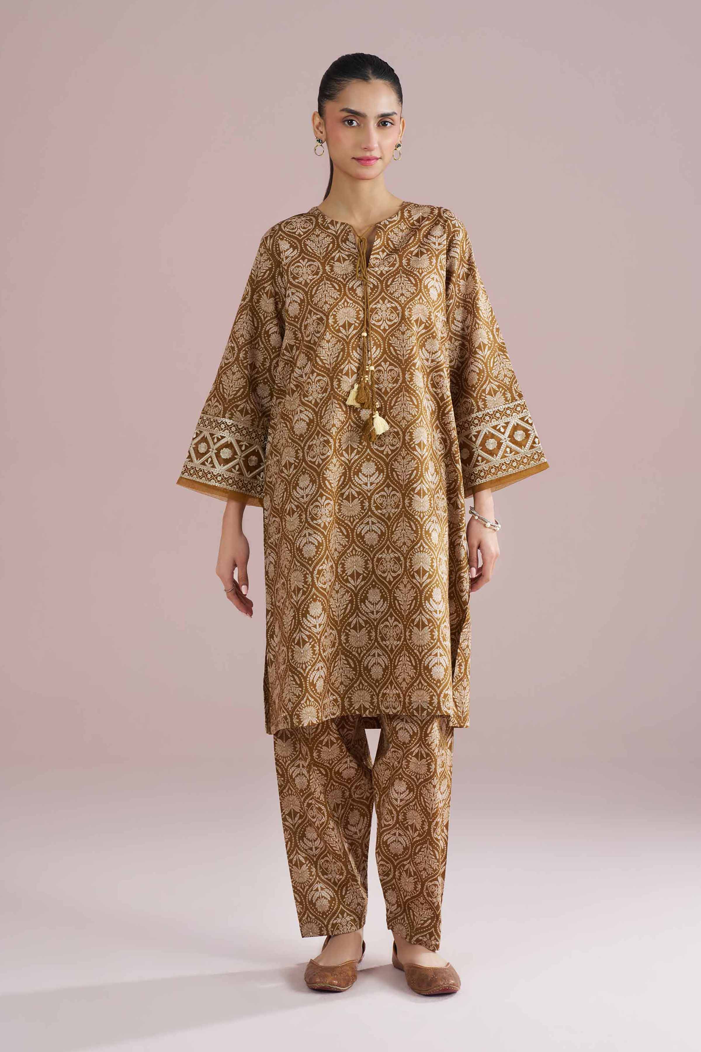 2 Piece - Printed Embroidered Suit - PE26-212 for Women - Pret Collection | Nishat | Shop Online