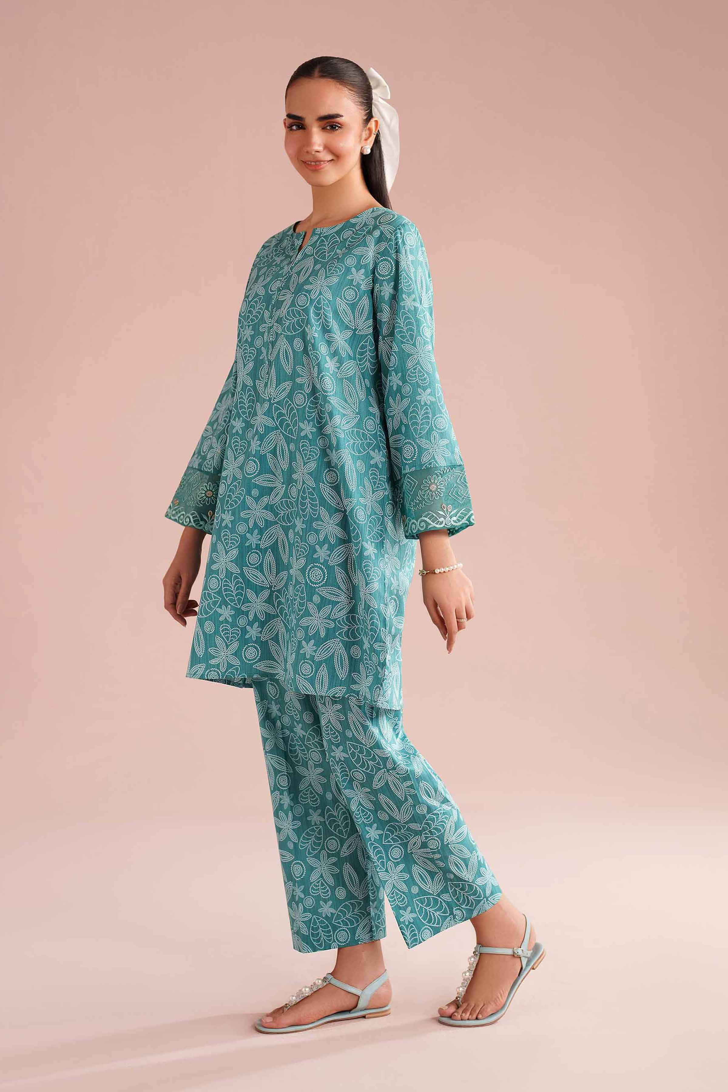 2 Piece - Printed Embroidered Suit - PE26-213 for Women - Pret Collection | Nishat | Shop Online