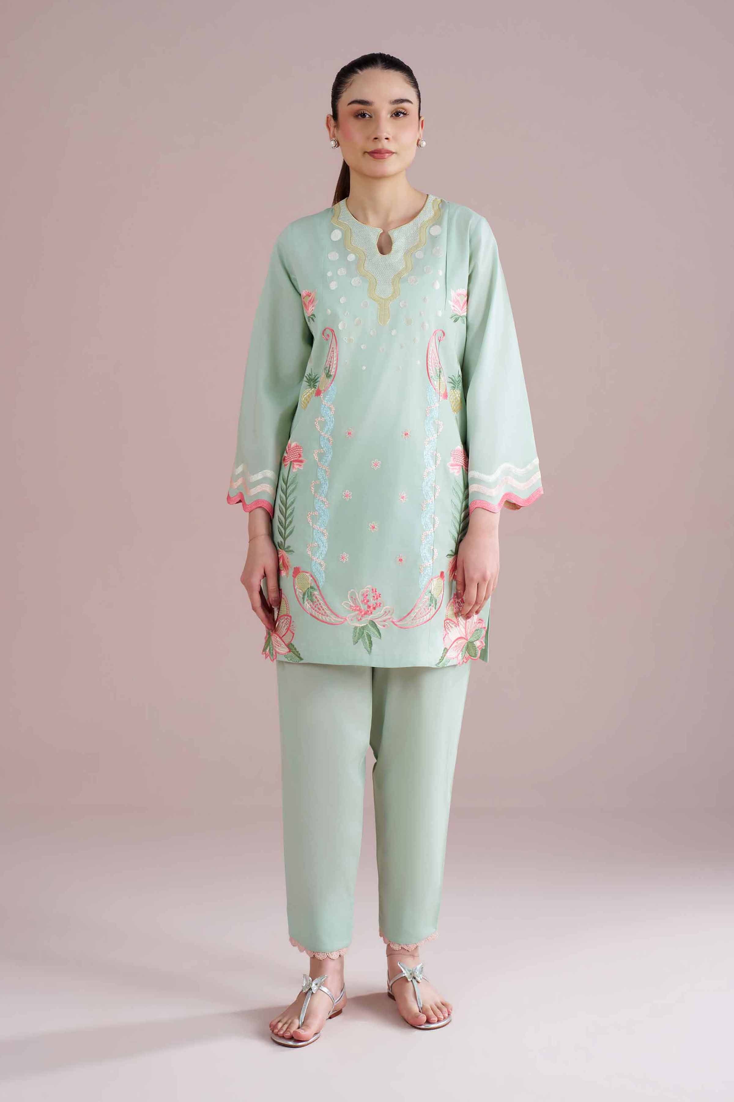 2 Piece - Embroidered Suit - PE26-235 for Women - Pret Collection | Nishat | Shop Online