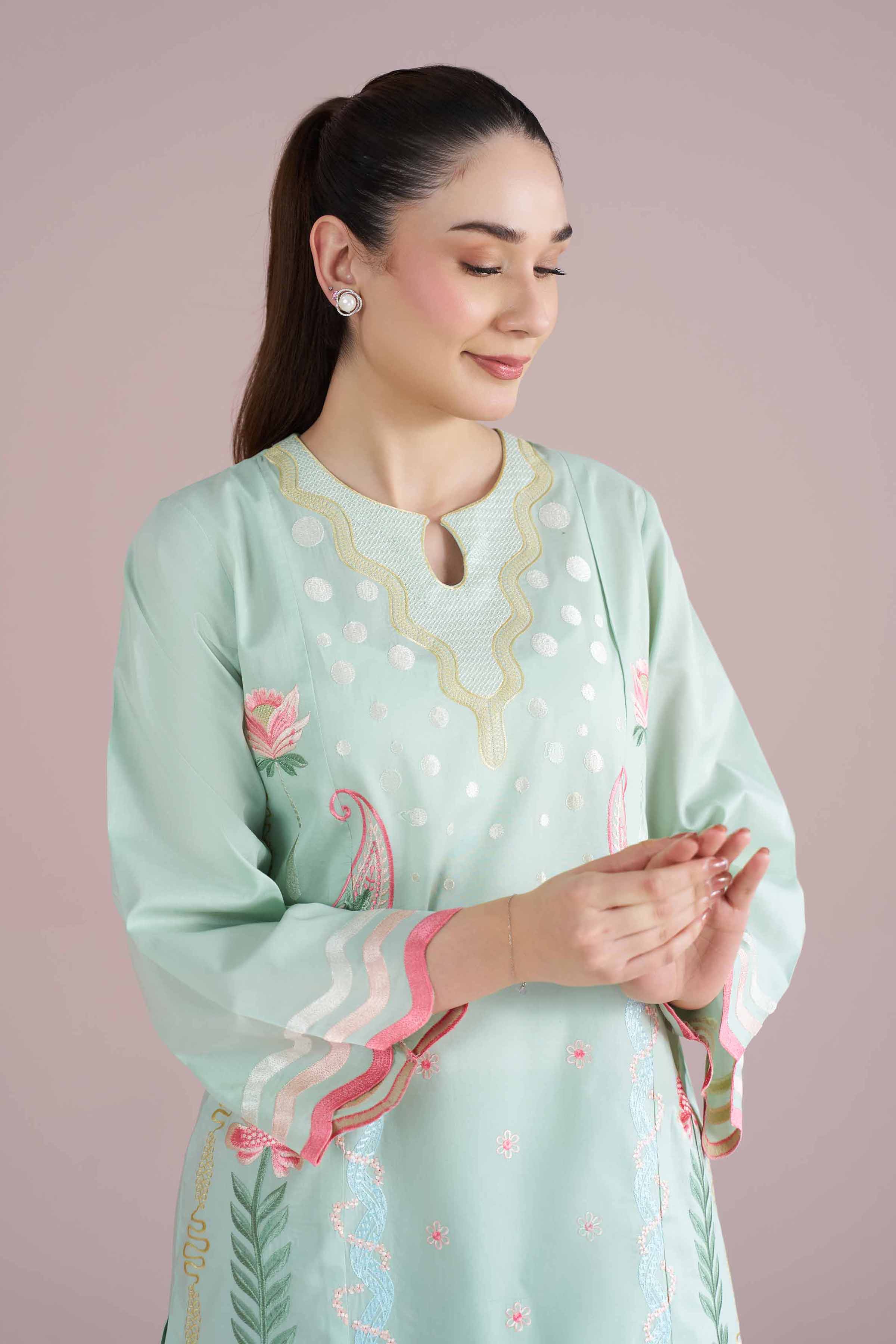 2 Piece - Embroidered Suit - PE26-235 for Women - Pret Collection | Nishat | Shop Online