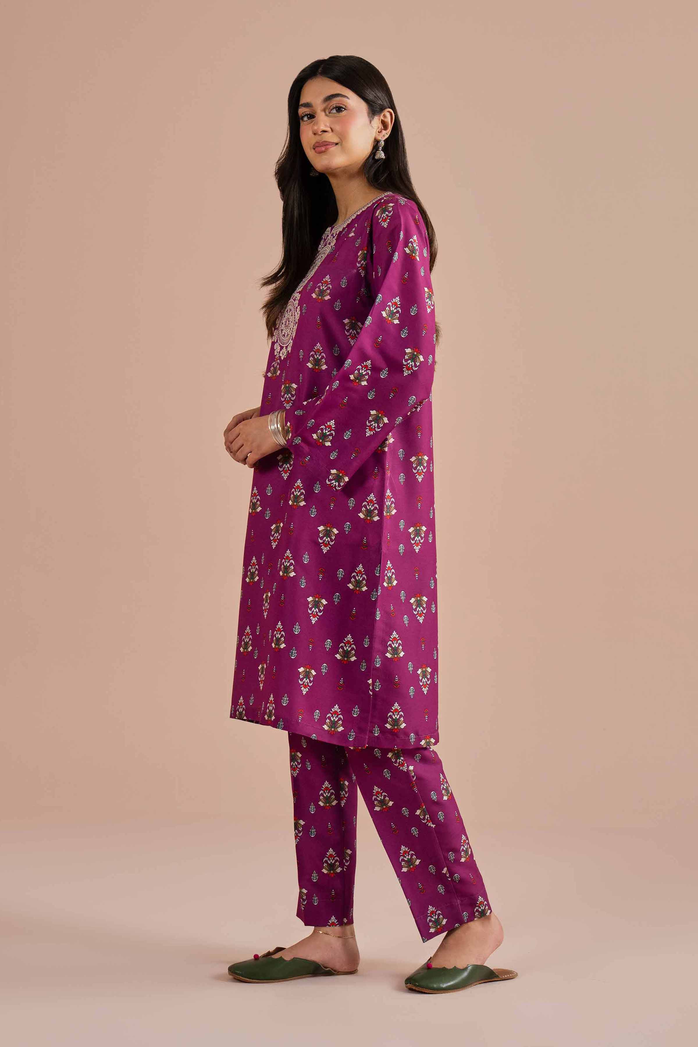 2 Piece - Printed Embroidered Suit - PE26-24 for Women - Pret Collection | Nishat | Shop Online