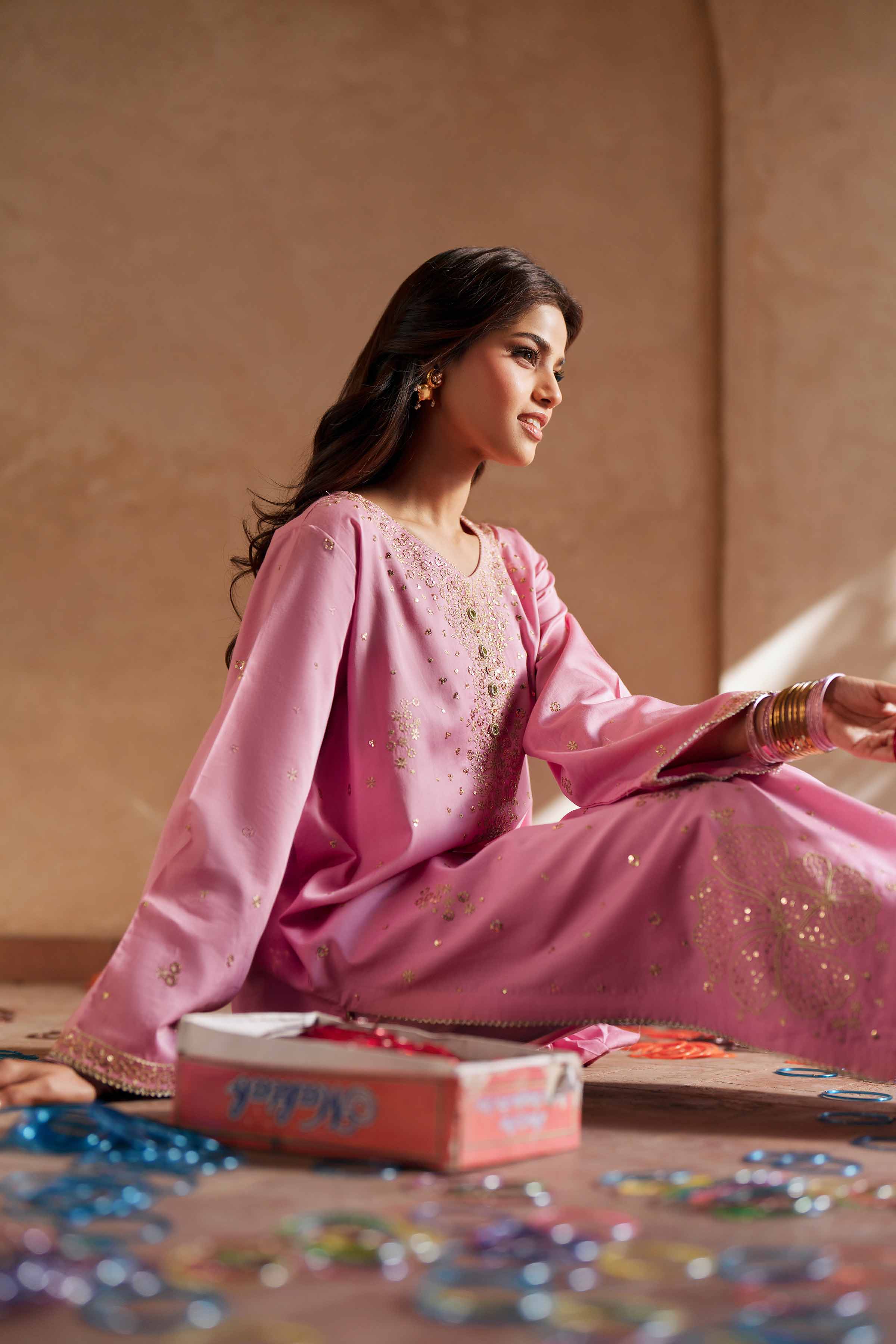 2 Piece - Embroidered Suit - PE26-248