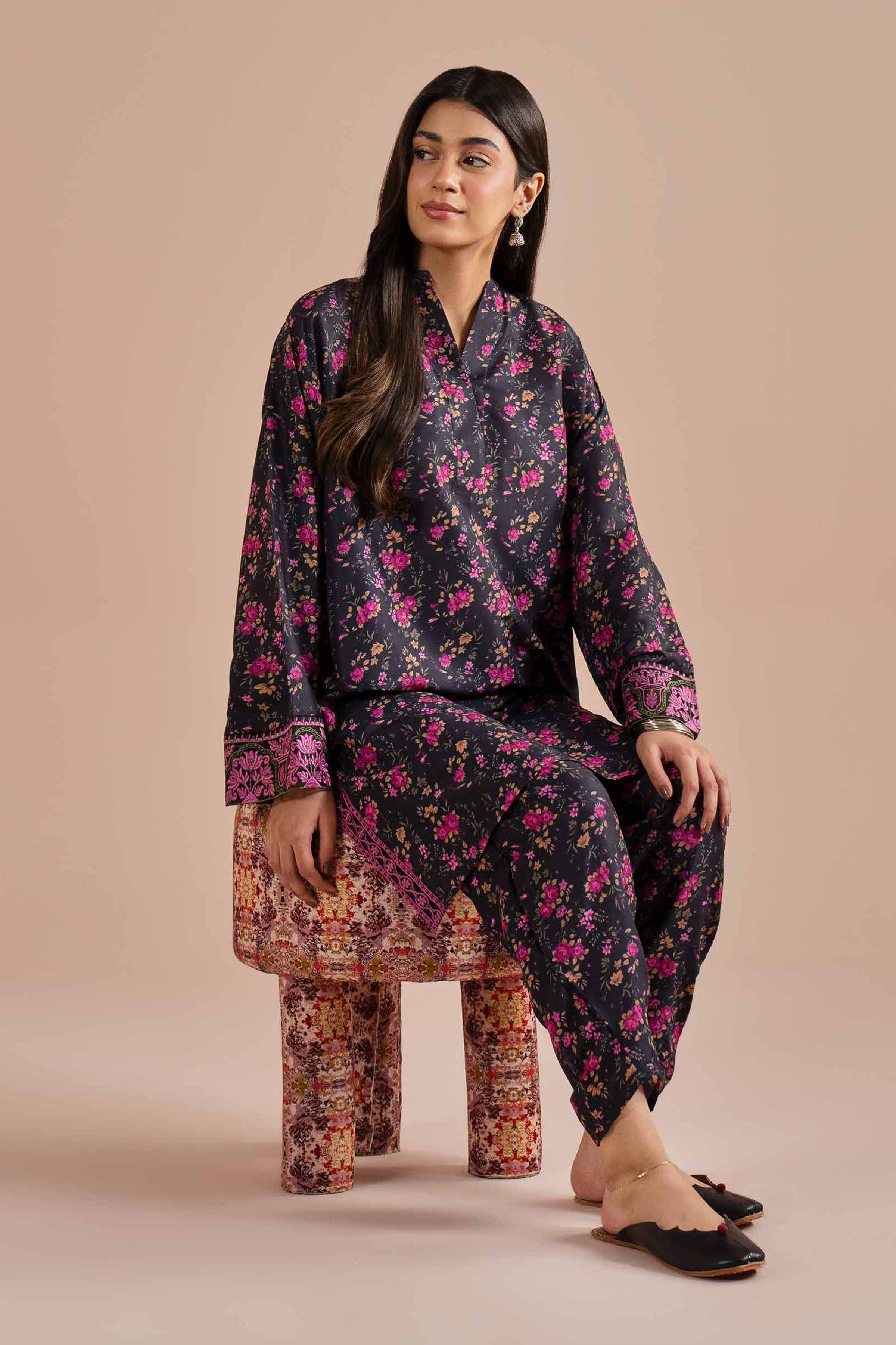 2 Piece - Printed Embroidered Suit - PE26-27 for Women - Pret Collection | Nishat | Shop Online