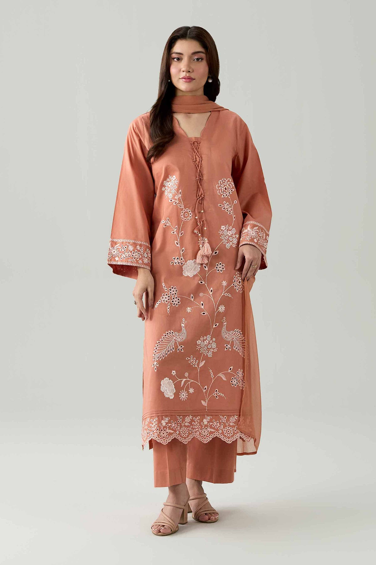 3 Piece - Embroidered Suit - PE26-296