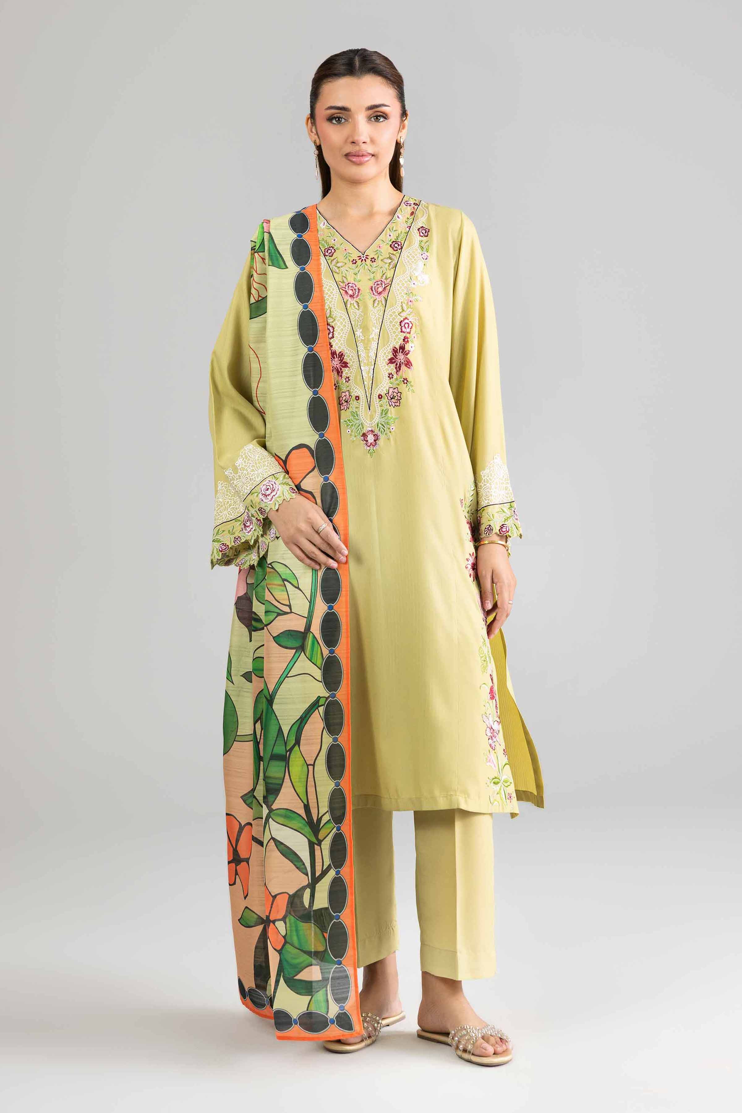 3 Piece - Embroidered Suit - PE26-306