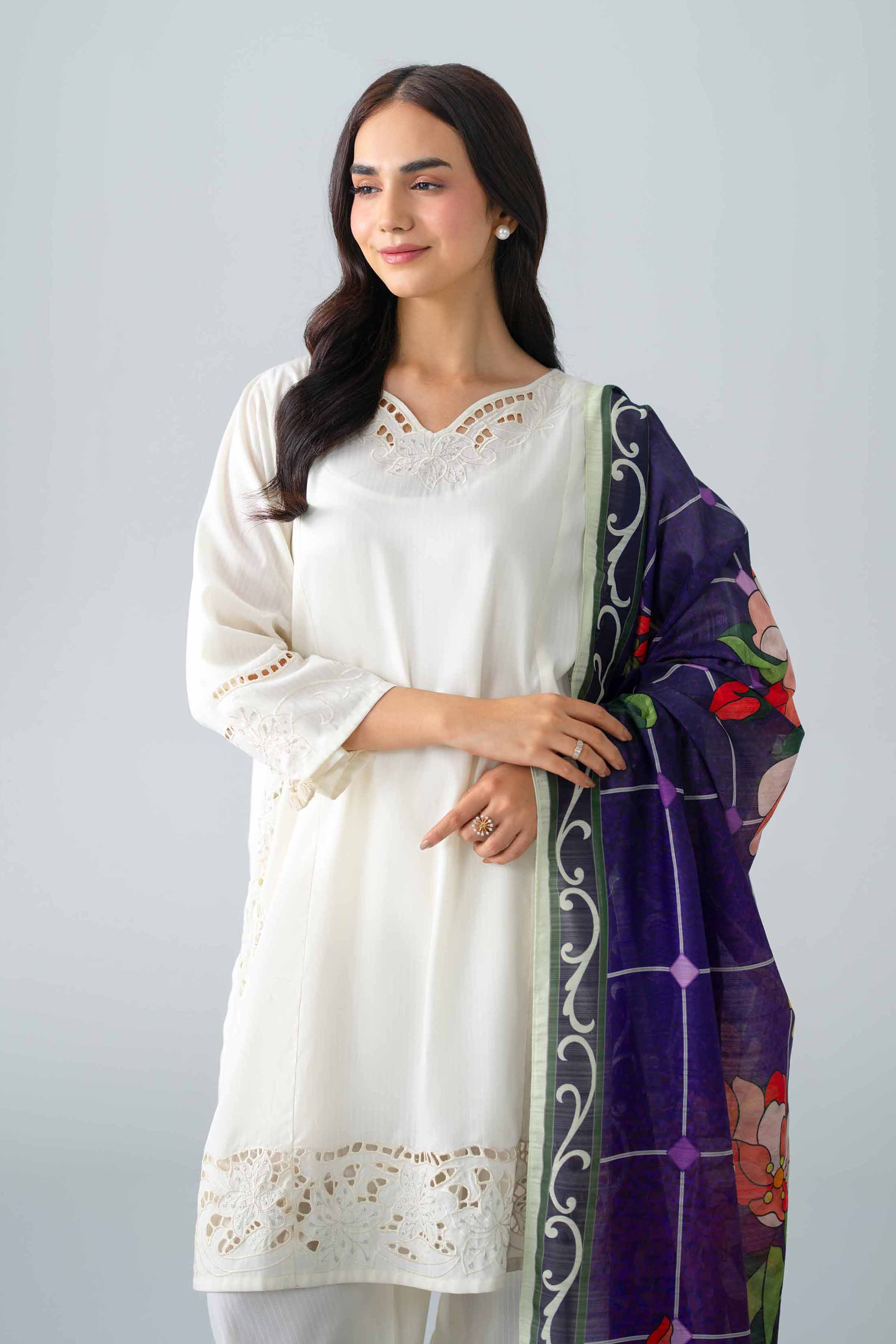 3 Piece - Embroidered Suit - PE26-307