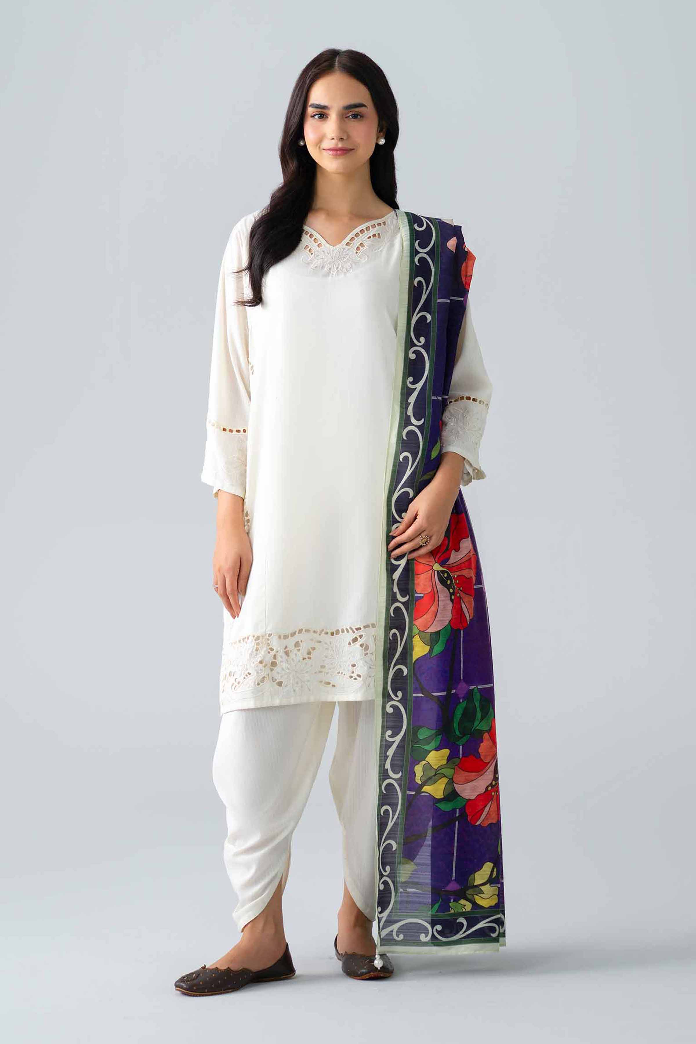 3 Piece - Embroidered Suit - PE26-307