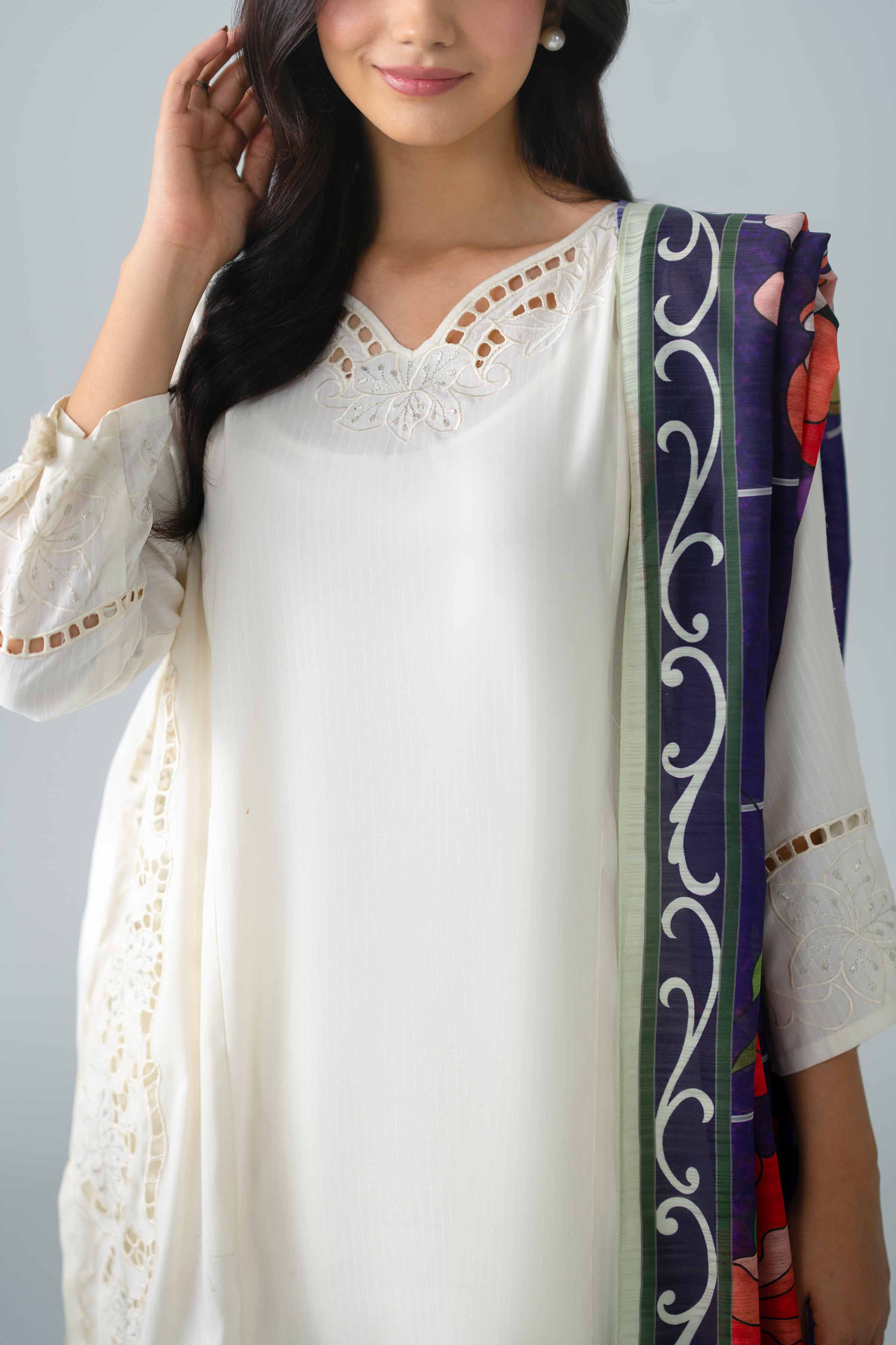 3 Piece - Embroidered Suit - PE26-307