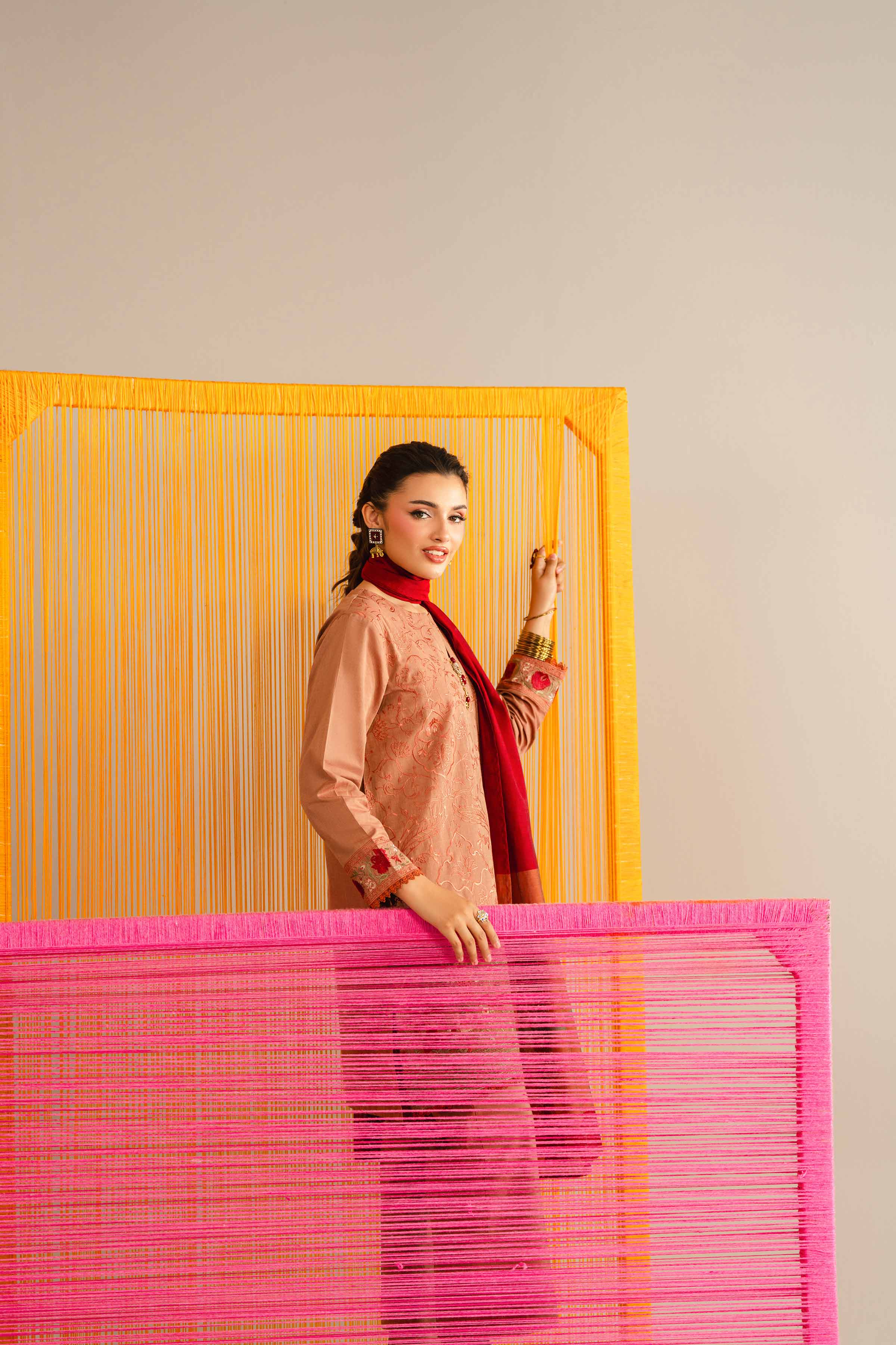 3 Piece - Embroidered Suit - PE26-310